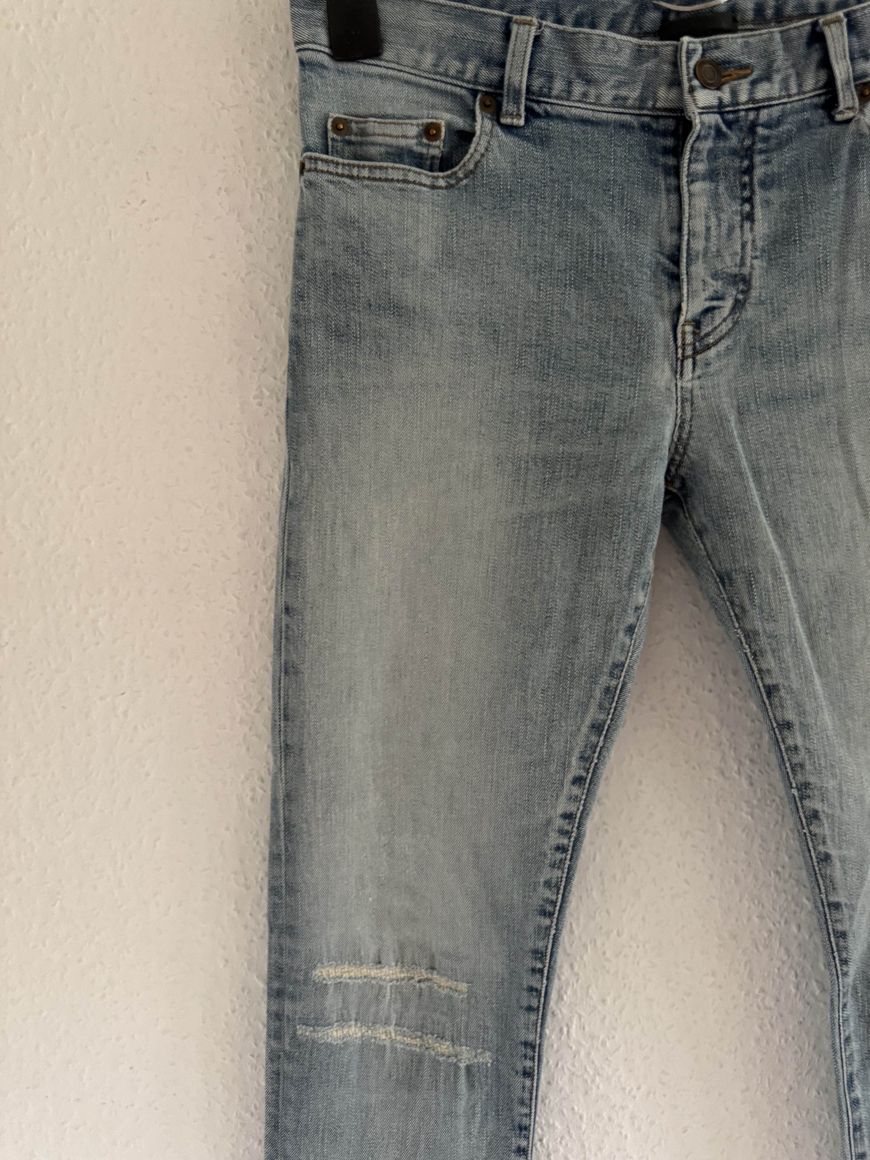 Saint Laurent Paris D02 M/SK-LW Repaired Knee Jeans Size US 31 - 9 Thumbnail