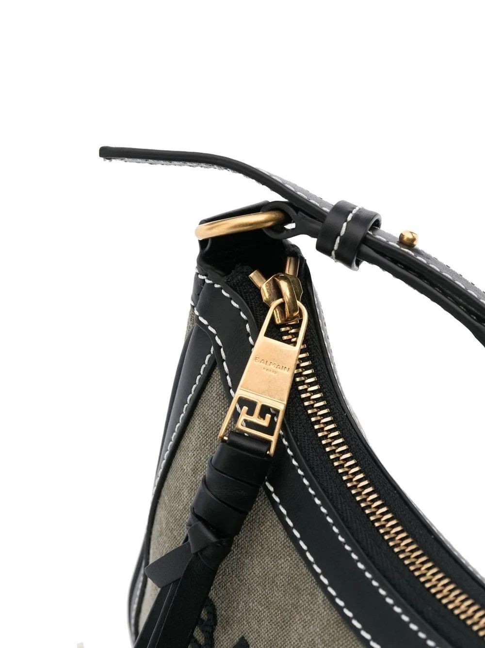 Balmain o1s1wg111225 Size:OS/ B-Army Shoulder Bag in Khaki Green Size ONE SIZE - 4 Thumbnail