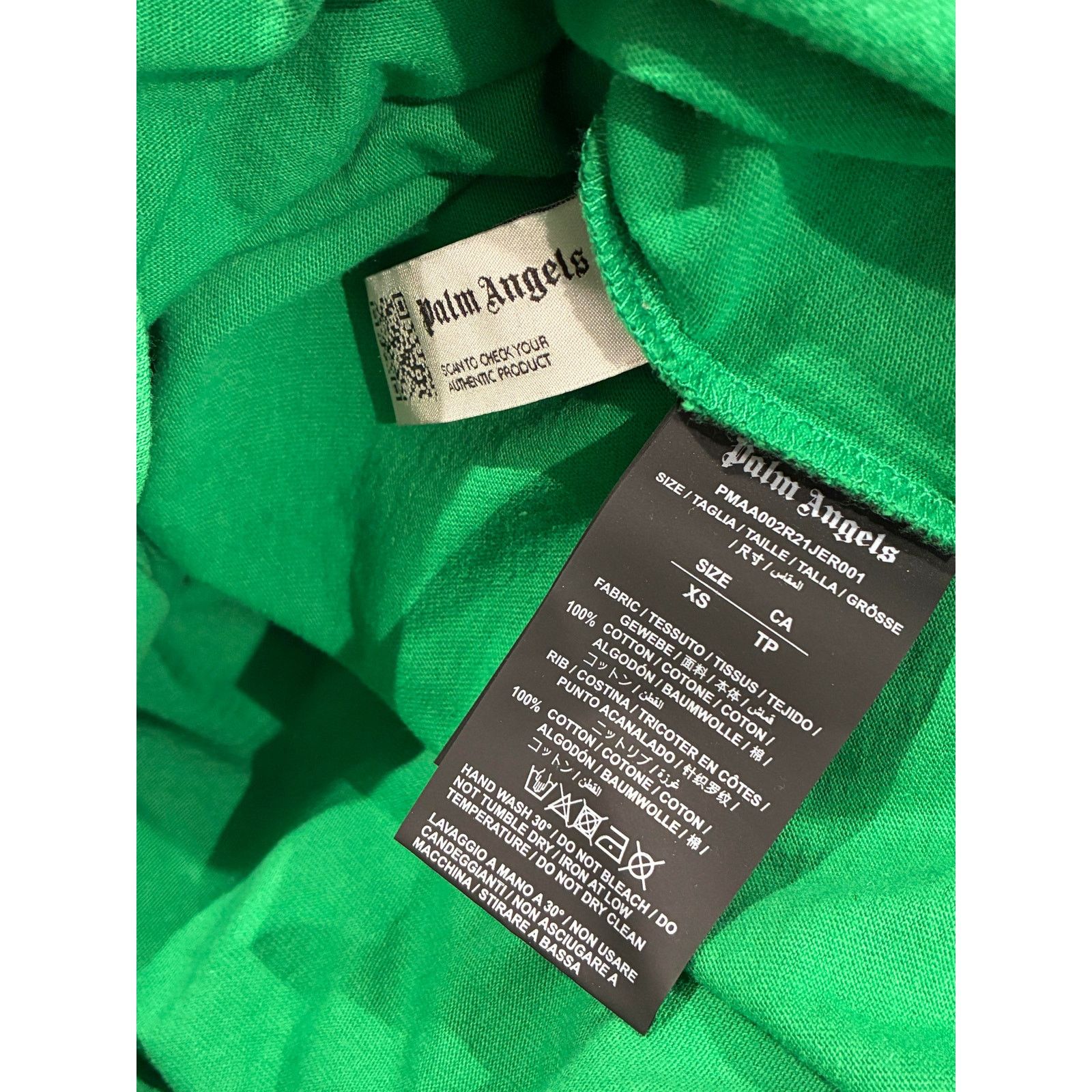 Palm Angels Palm Angels Green & White Oversized Tee Size US XS / EU 42 / 0 - 2 Thumbnail