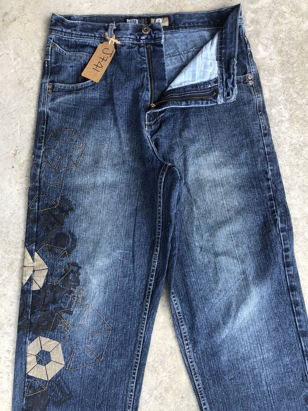 Southpole Vintage Southpole Embroidered Jeans Distressed Jeans Size US 32 / EU 48 - 3 Thumbnail
