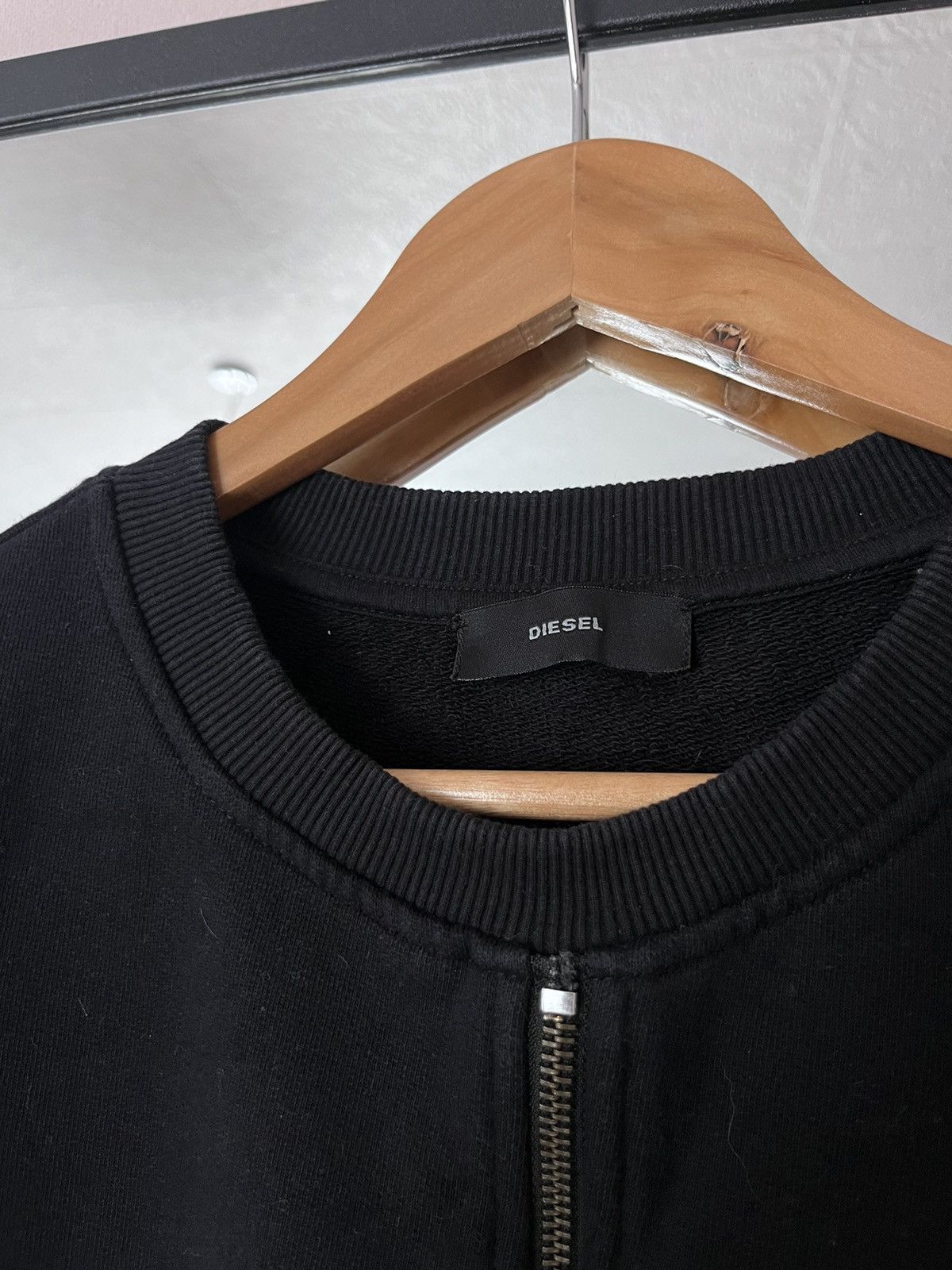 Diesel Diesel Zip Crop Sweatshirt Black Avant Garde V Size XS / US 0-2 / IT 36-38 - 4 Thumbnail