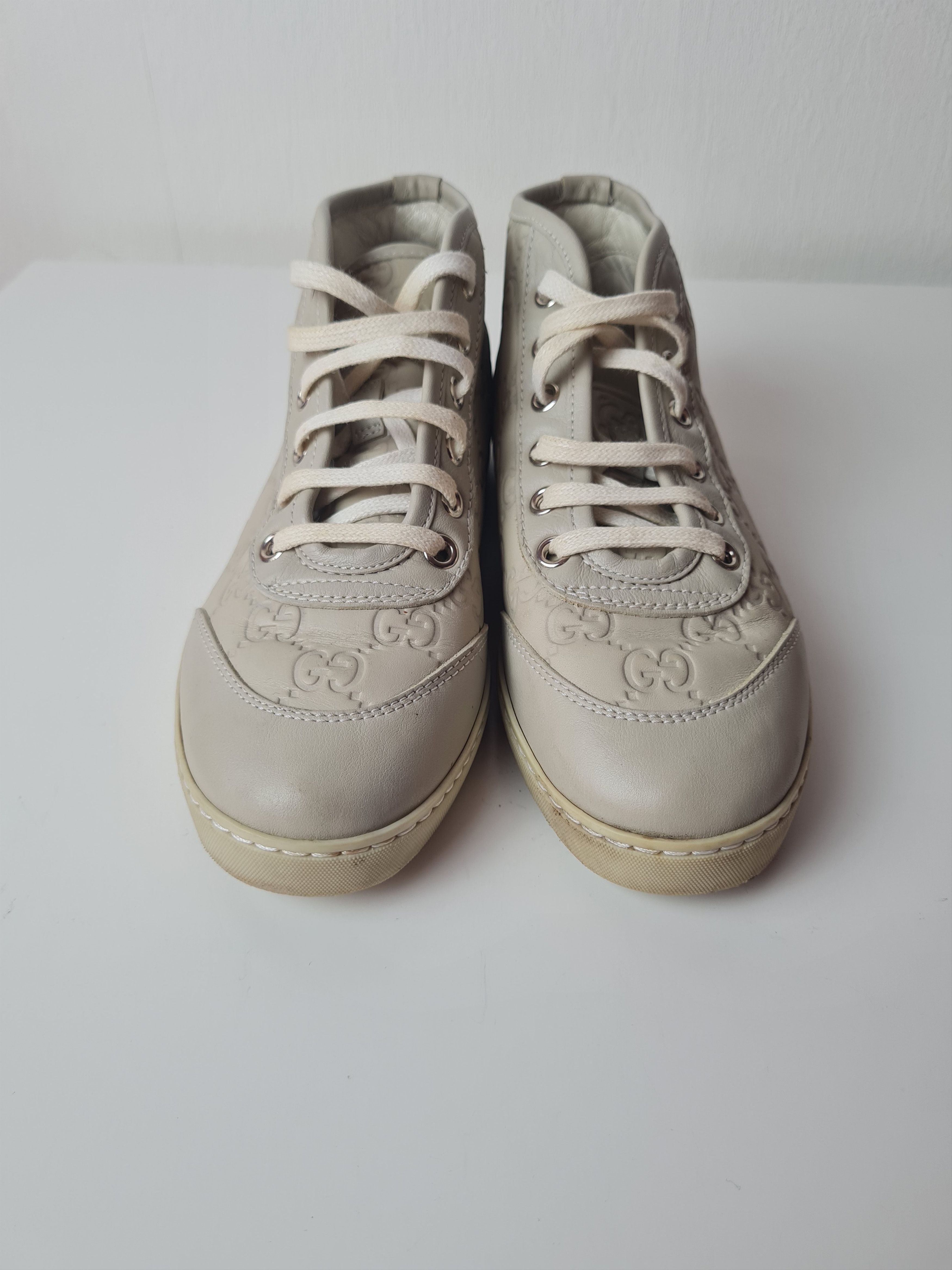 Gucci Vintage GUCCI Microguccissima High Top Sneakers Leather Size US 4 / IT 34 - 4 Thumbnail