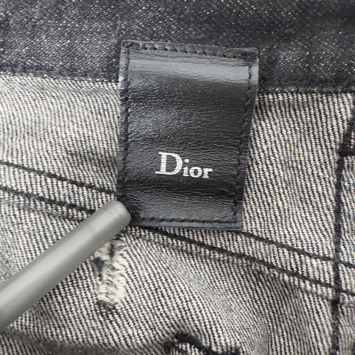 Dior × Hedi Slimane S/S2004 “Strip” Wax-Coated Distressed Denim Size US 30 / EU 46 - 8 Thumbnail