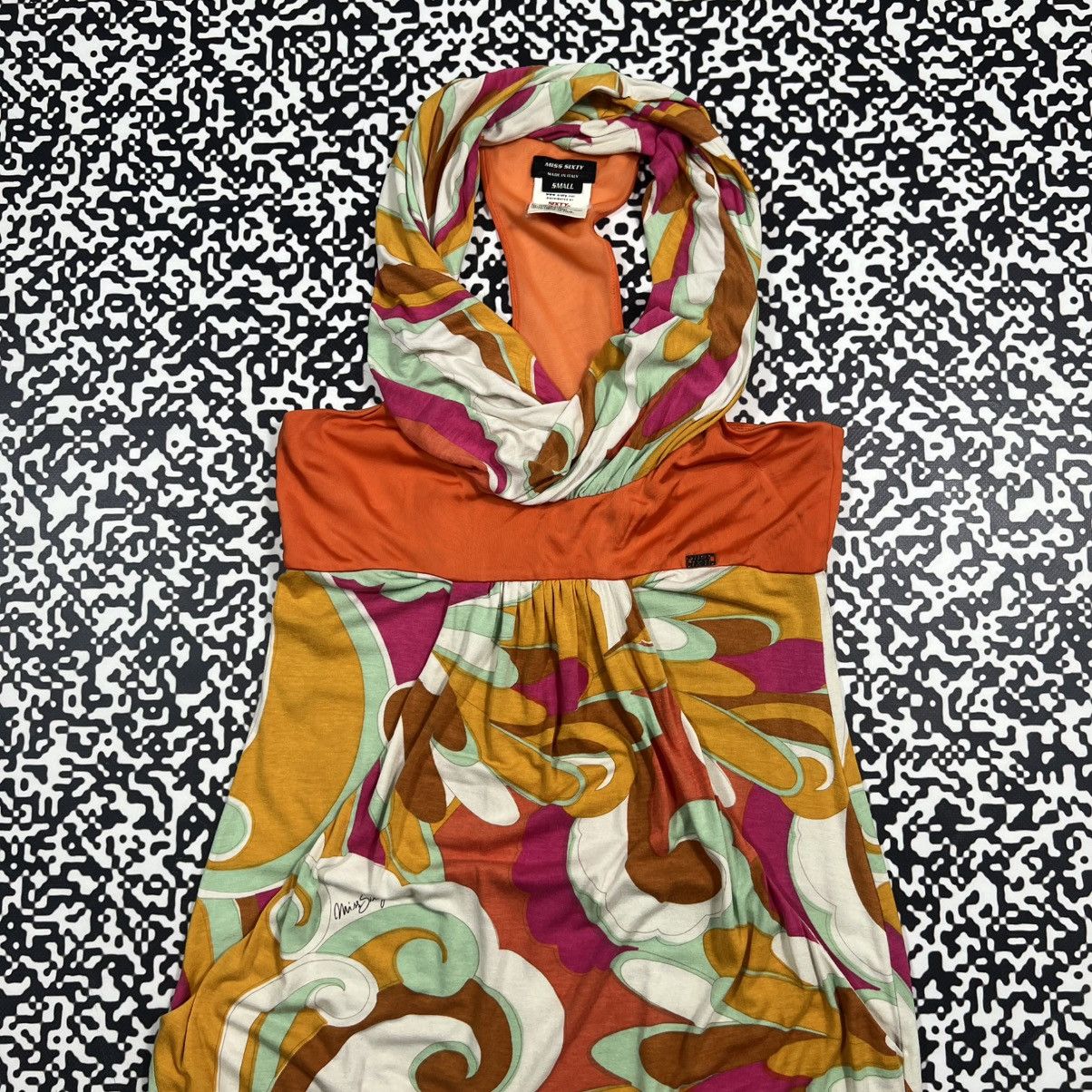 Miss Sixty Vintage Y2K Miss Sixty Floral Abstract Print Viscose Dress Size S / US 4 / IT 40 - 5 Thumbnail