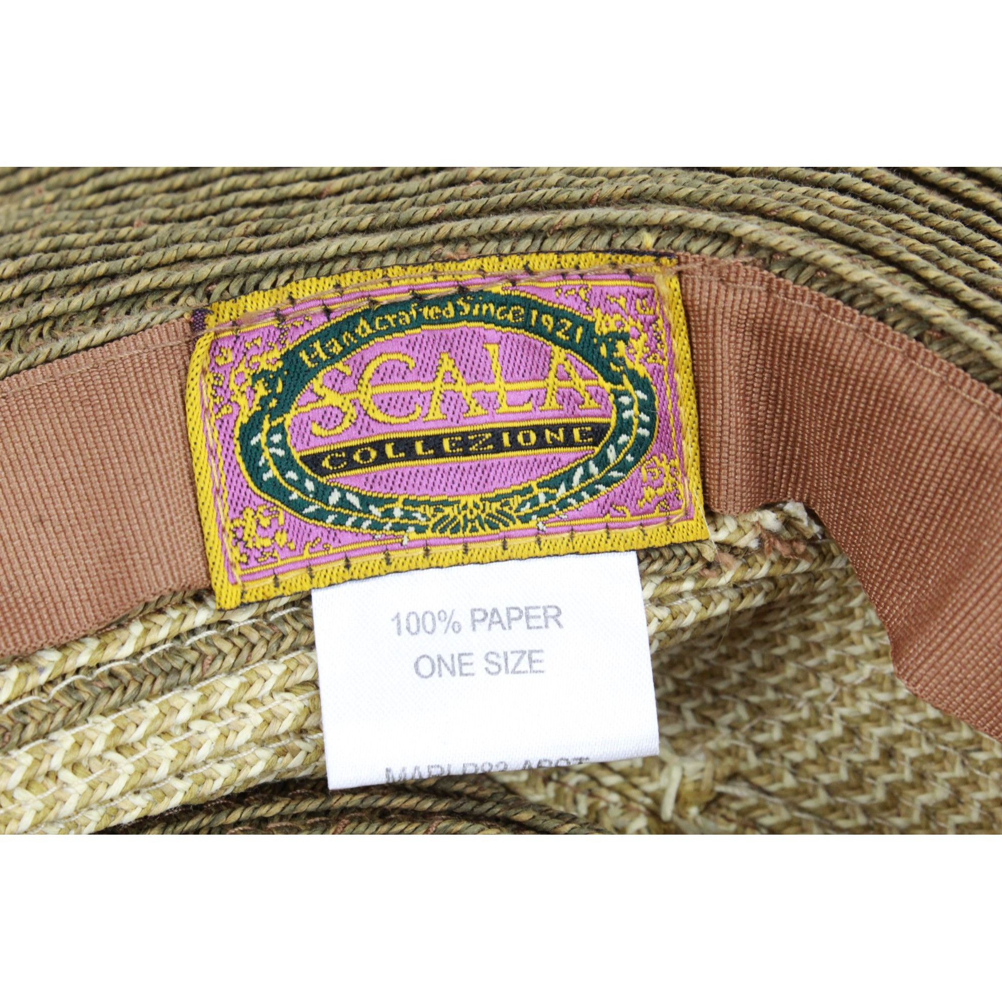 Other Scala Tan 100% Paper Wide Brim Summer Sun Beach Hat Size ONE SIZE - 4 Thumbnail