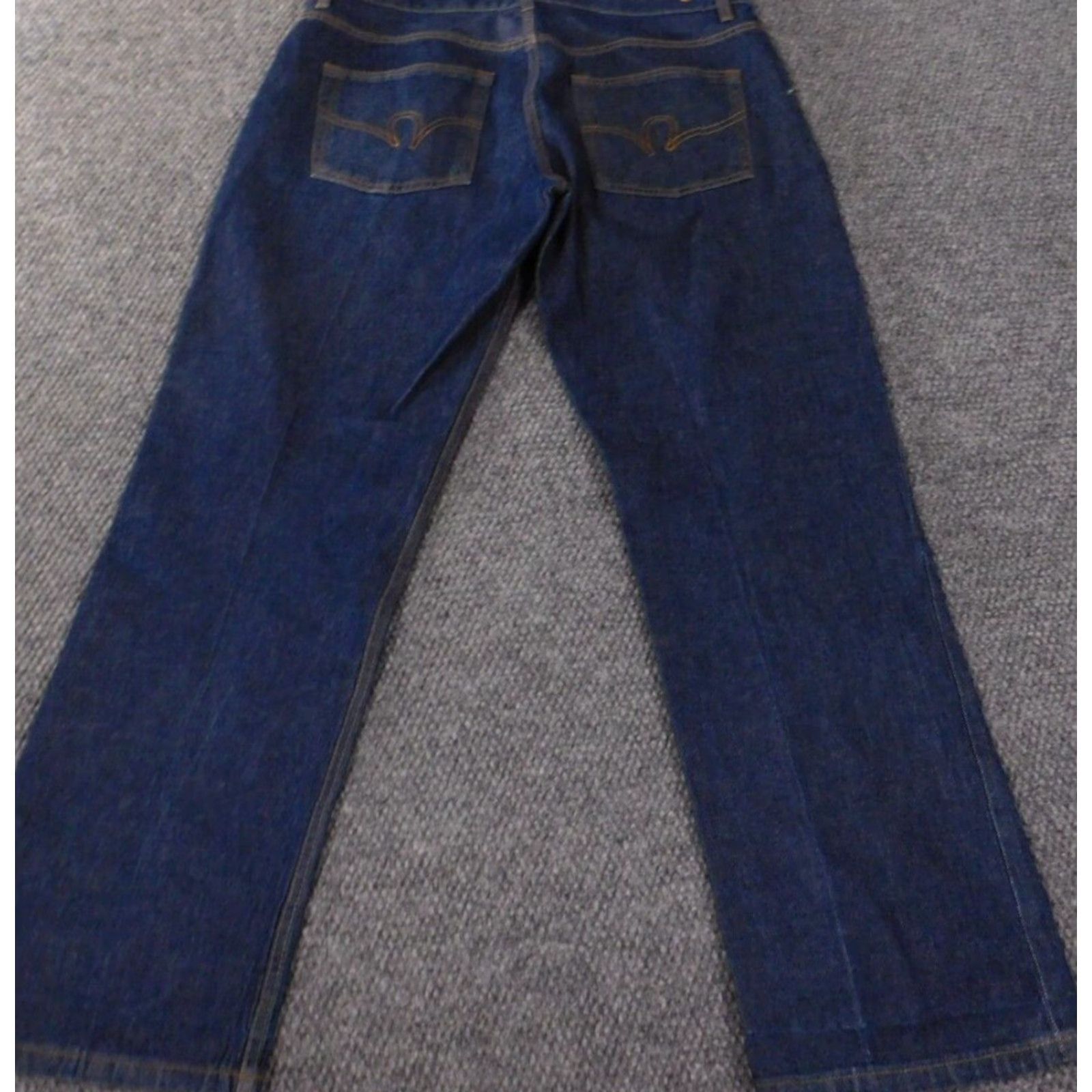 Rocawear VINTAGE Rocawear Jeans 38x32 Blue Mens Straight Baggy Hip Hop 90s Denim Dark Wash Zipper Pockets N/A Size US 38 / EU 54 - 7 Thumbnail