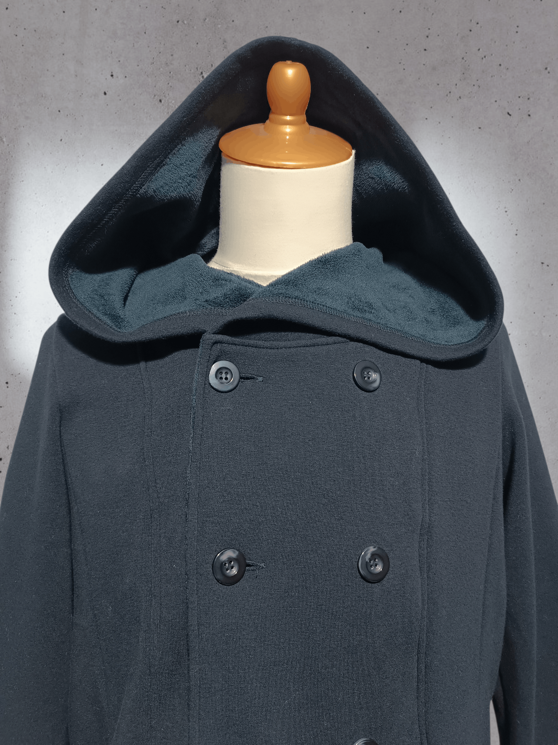 Japanese Brand Japanese Double Breasted Pea Coat Hoodie Size US M / EU 48-50 / 2 - 4 Thumbnail
