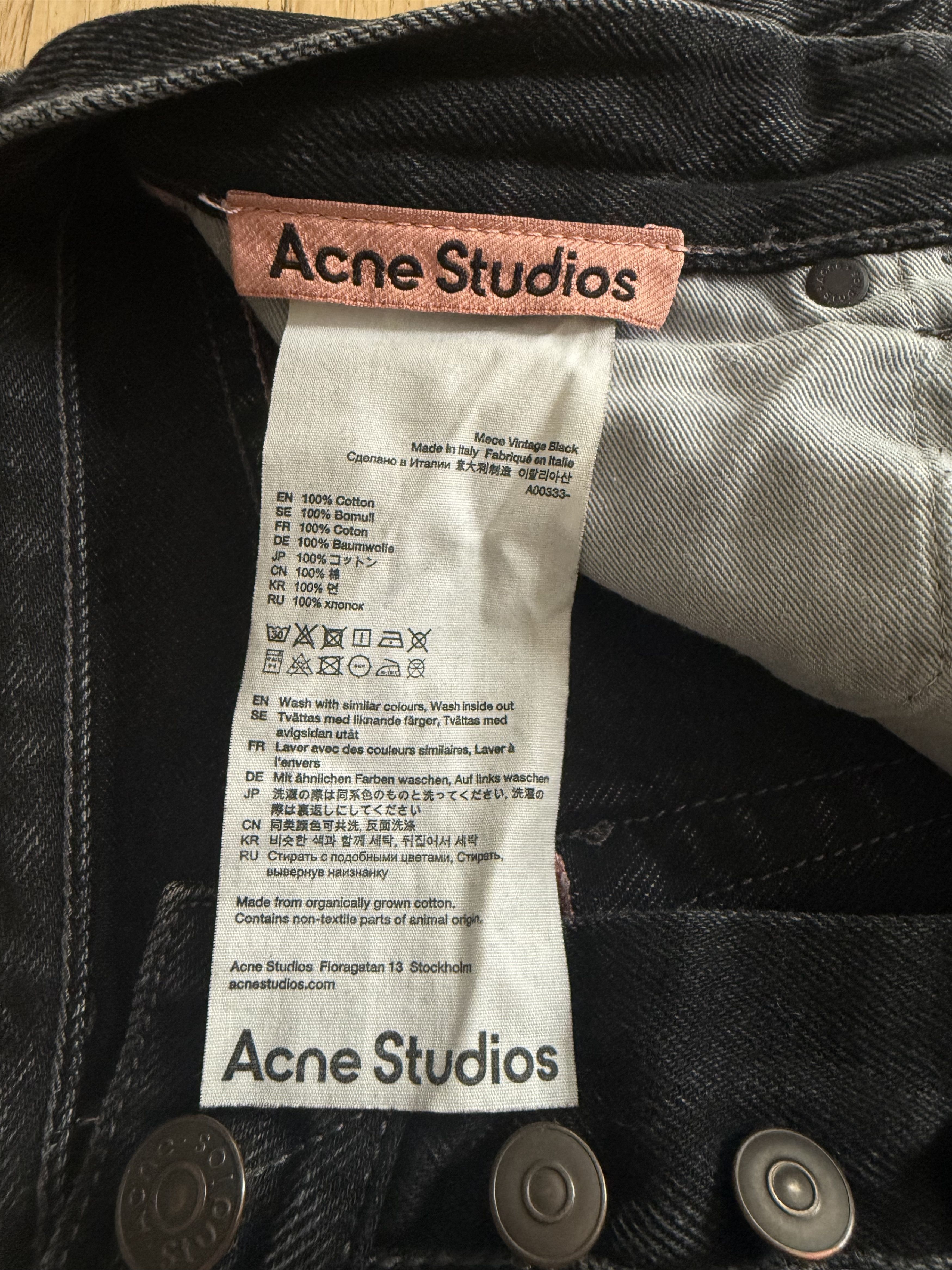 Acne Studios Black Acne Denim Size 23" - 7 Thumbnail