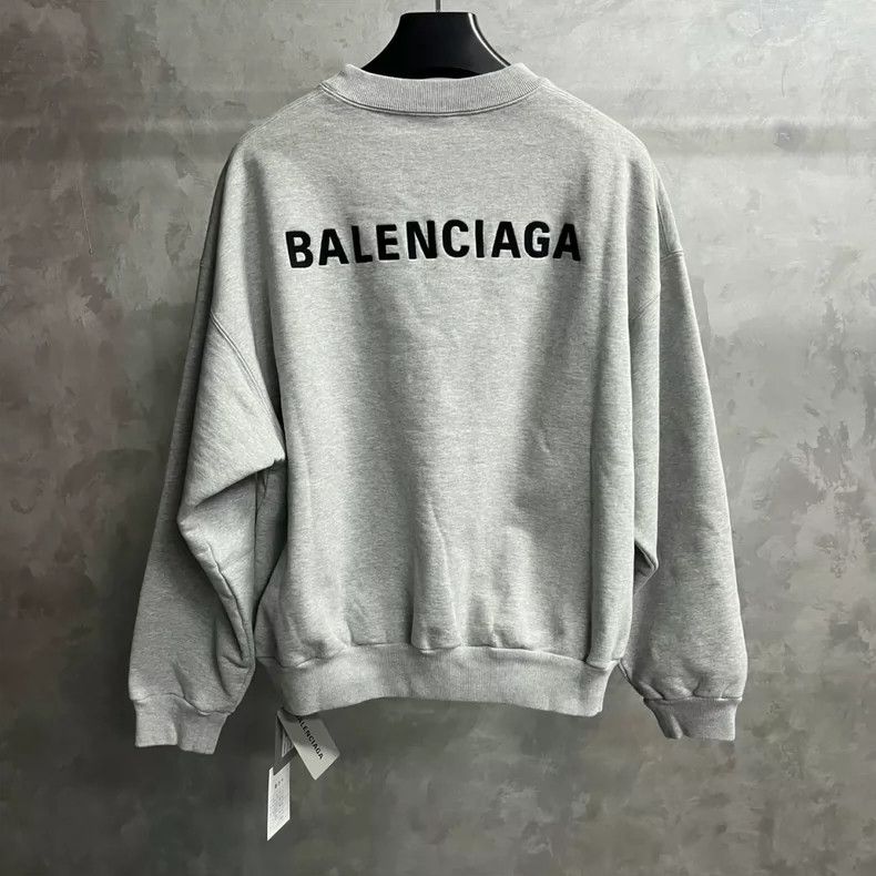Balenciaga Balenciaga Grey Letter Logo Printed Round Neck Sweatshirt Size US S / EU 44-46 / 1 - 2 Thumbnail