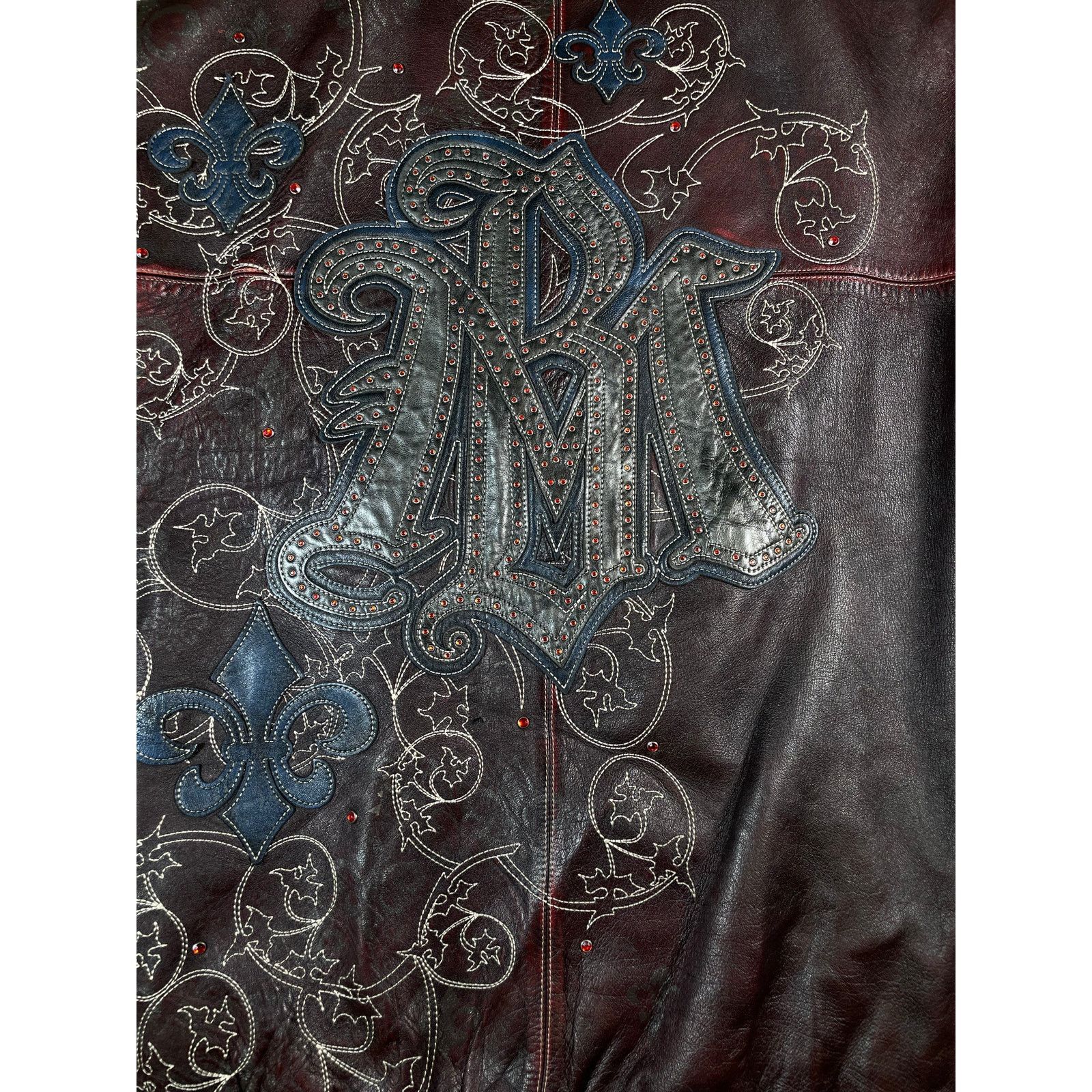 Pelle Pelle Pelle Pelle Marc Buchanan Studded Multicolor Varsity Jacket Size US XXL / EU 58 / 5 - 3 Thumbnail