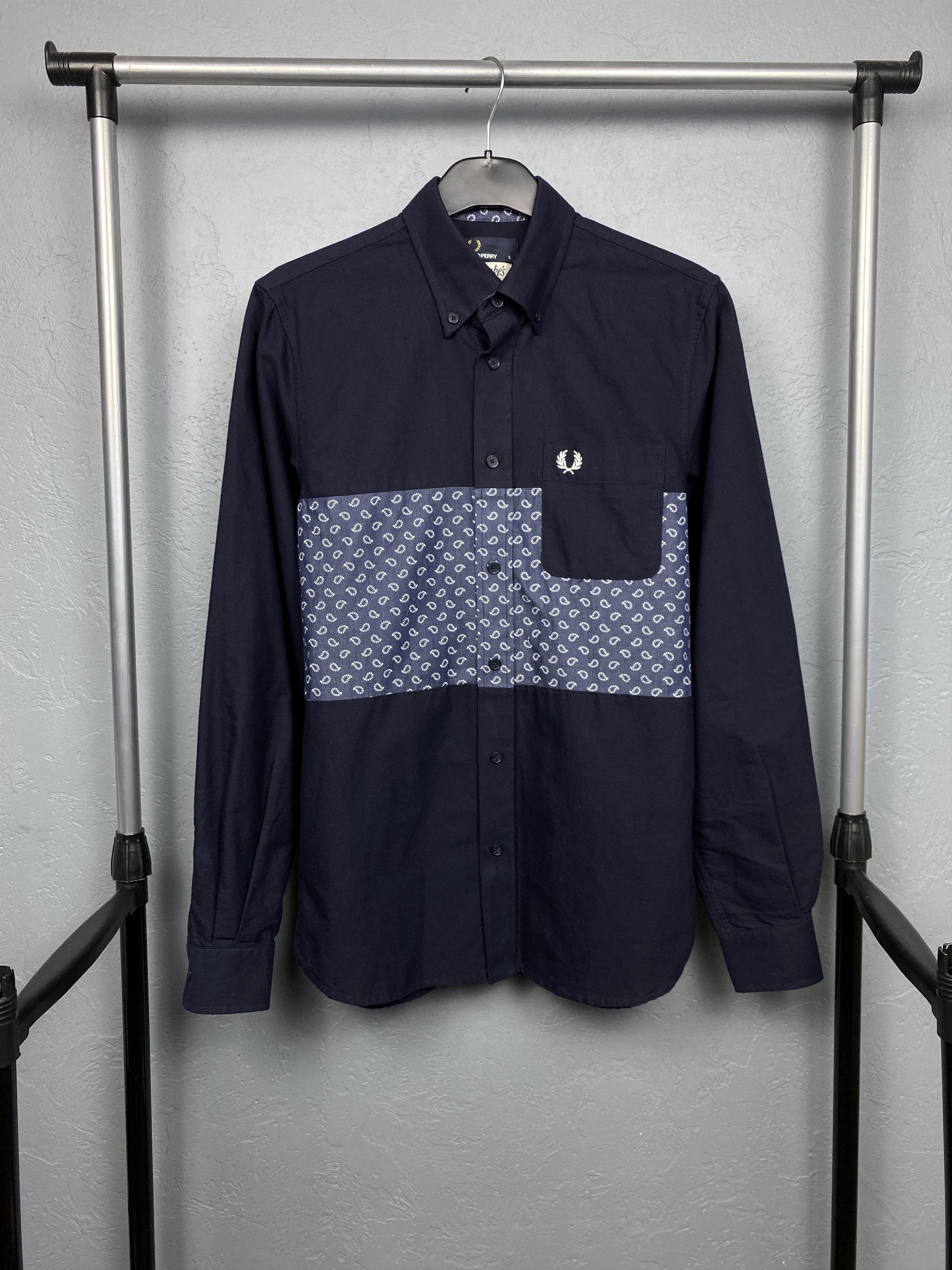 Drake's × Fred Perry Fred Perry Drakes Vintage Mens Long Sleeve Shirt Size US S / EU 44-46 / 1 - 1 Thumbnail