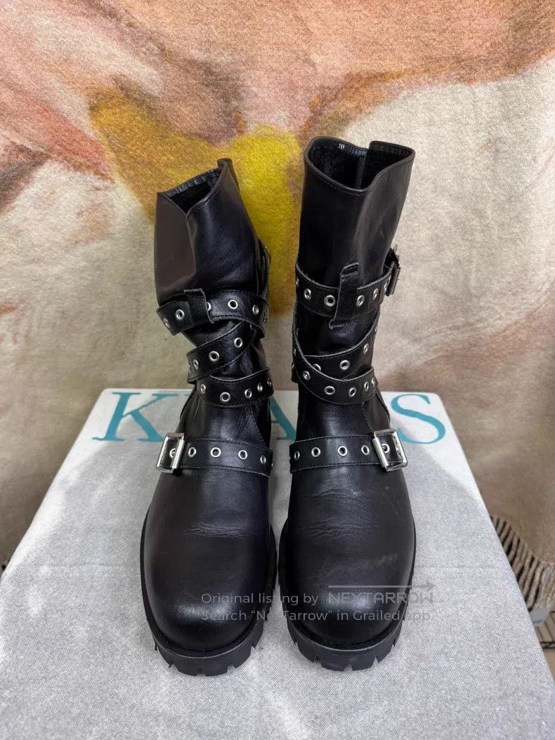 Comme des Garcons Comme Des Garcons Lace-up Buckle Punk Engineer Boots Size US 4.5 / IT 34.5 - 2 Thumbnail