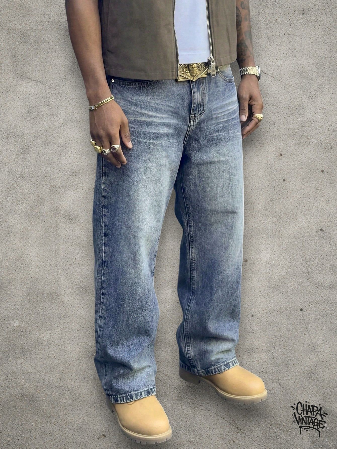 Vintage Washed loose jeans Size US 32 / EU 48 - 3 Thumbnail