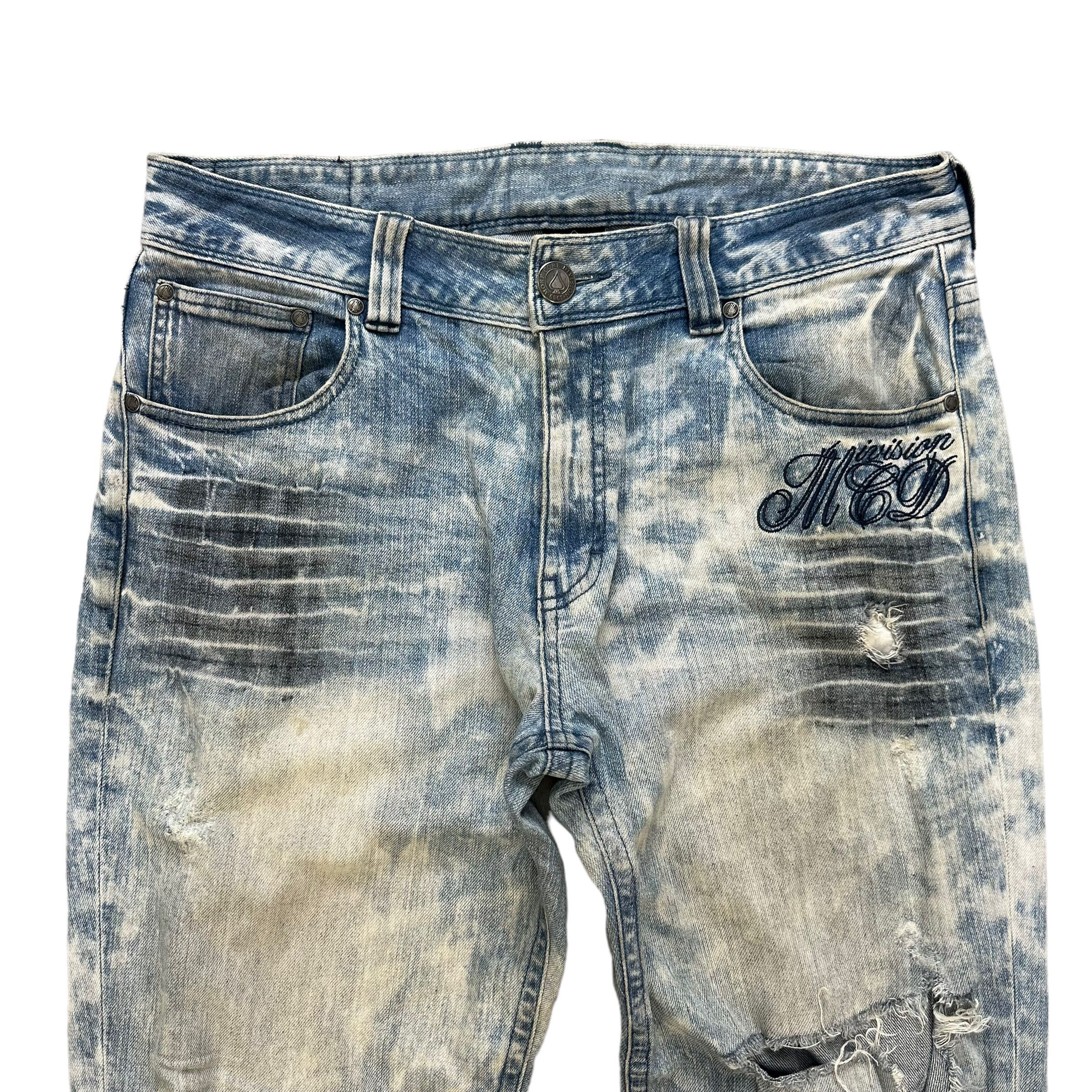 Japanese Brand MORE CORE DIVISION M.C.D WASHED DENIM PANTS #8508-012 Size US 37 - 2 Thumbnail