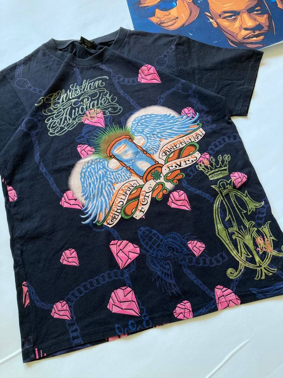 Christian Audigier Christian Audigier Y2K Big Logo Tee Size US L / EU 52-54 / 3 - 3 Thumbnail