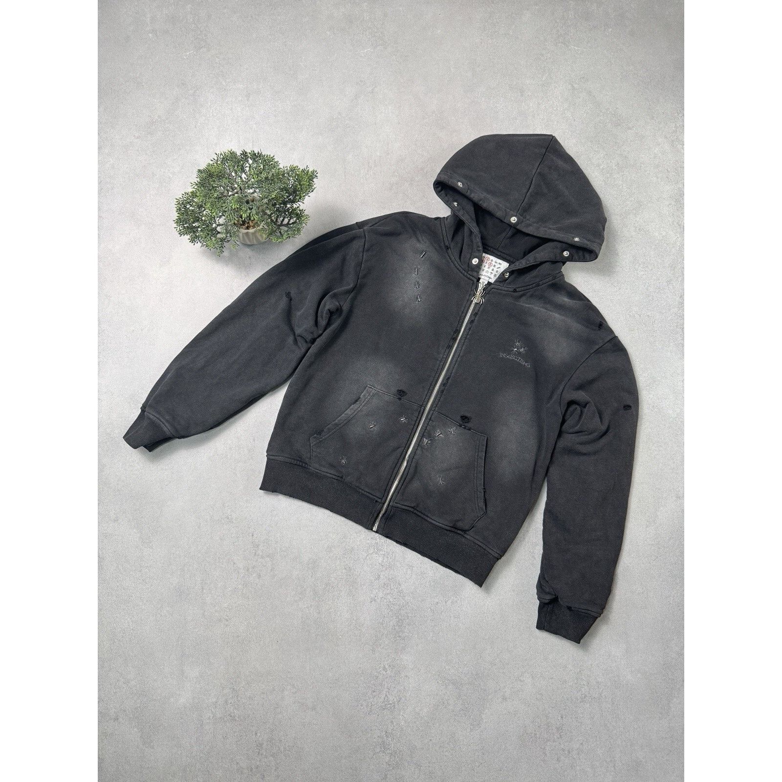 00s y2k fur zip hoodie gimmick lgb 短丈 00s y2k fur zip hoodie