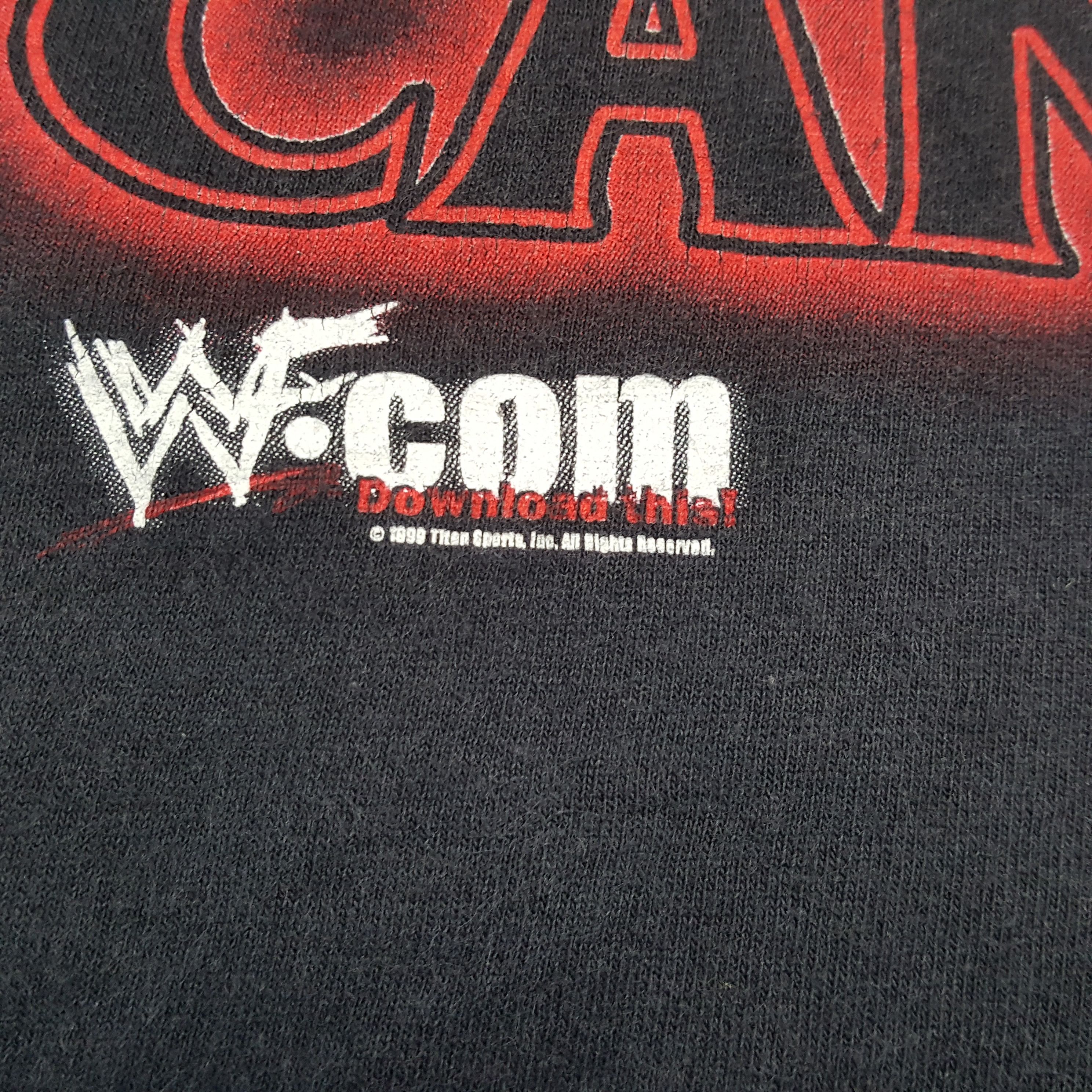 Vintage × WWE × WWF WWE WWF THE ROCK Center Design Vintage Tshirt Size US L / EU 52-54 / 3 - 6 Thumbnail