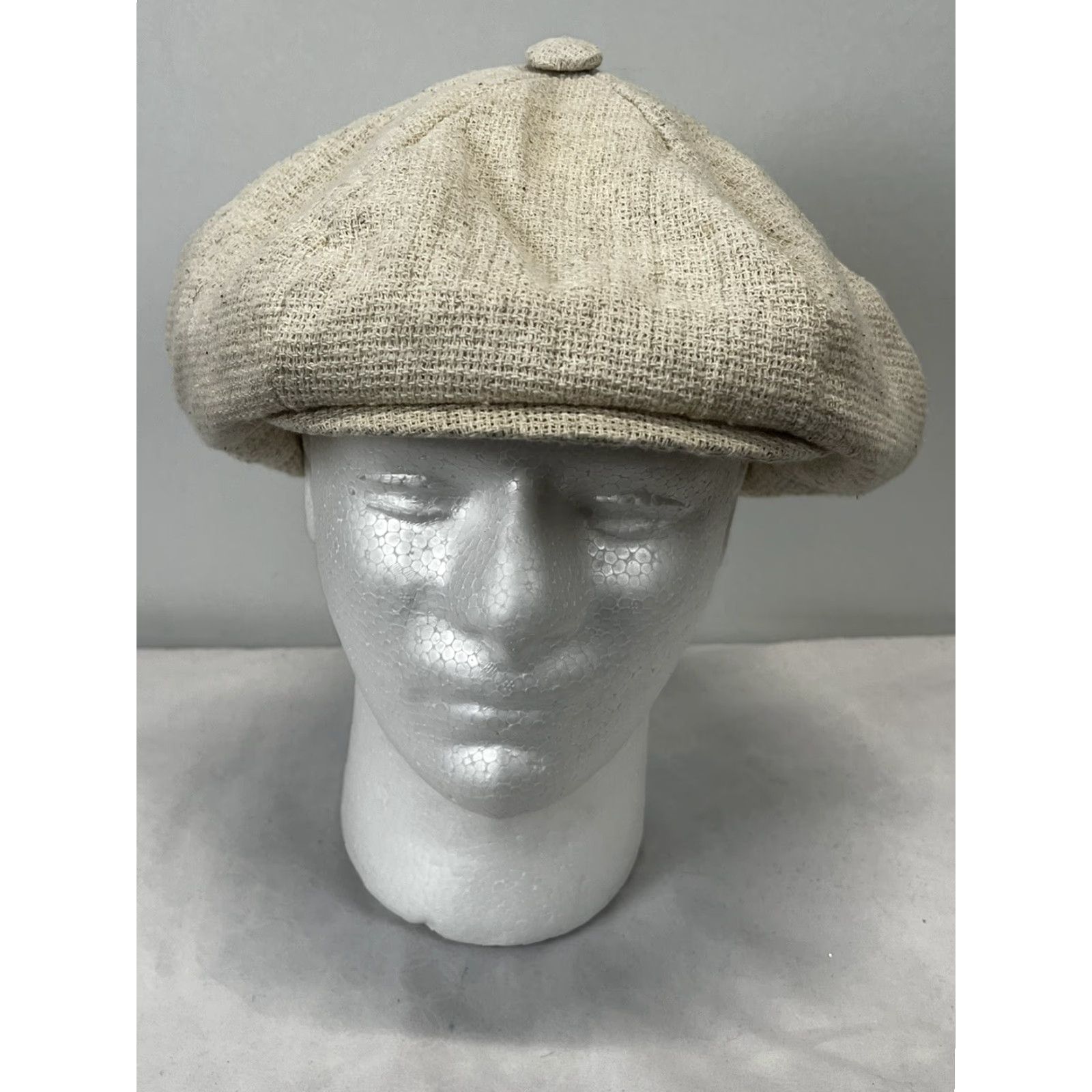 Lord & Taylor VINTAGE Lord & Taylor Flat Cap Hat Men Beige Lined GUC Size ONE SIZE - 2 Thumbnail