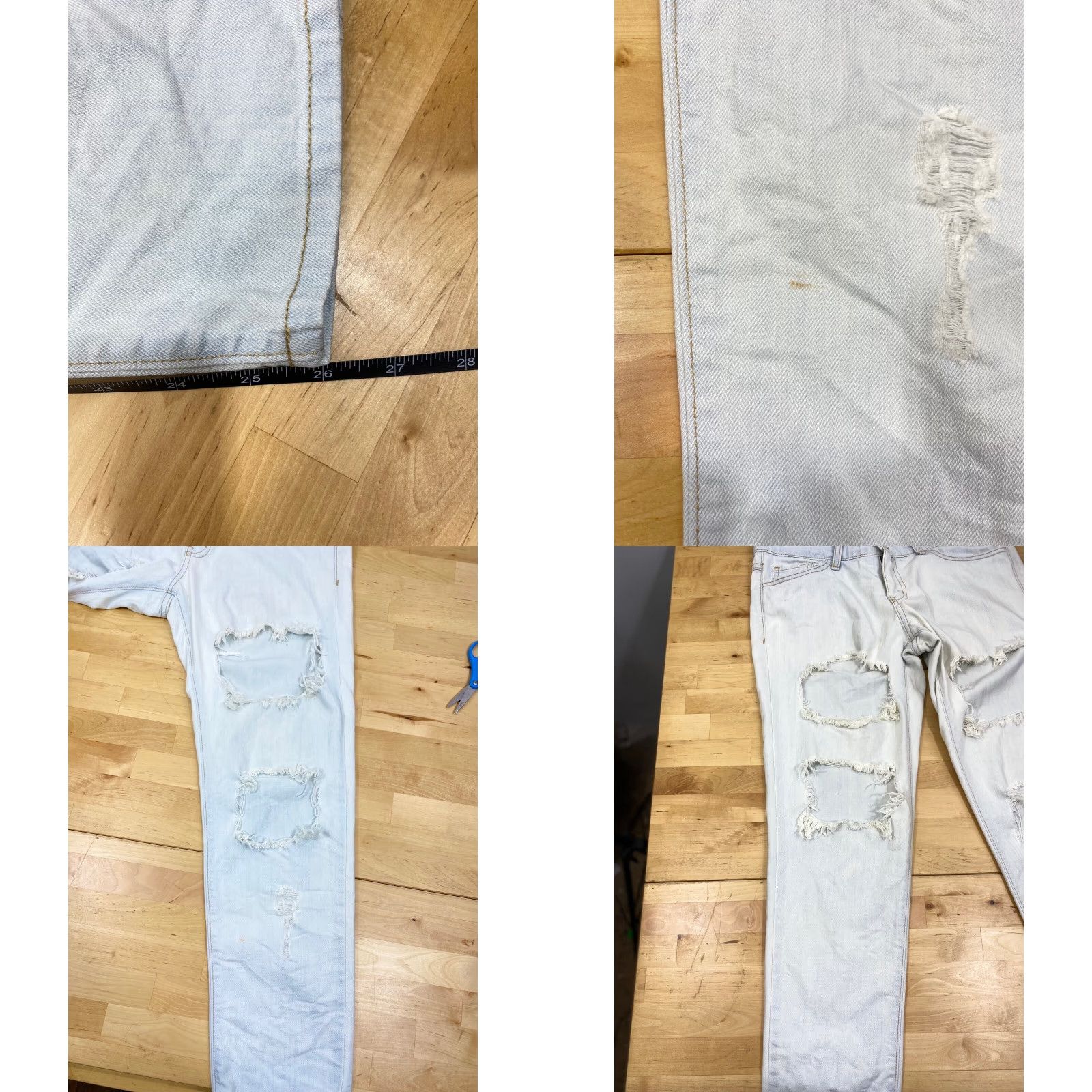 Vintage **Platinum Destructive Light Blue Skinny Jeans Size 27** User: **Destructive Platinum Light Blue Skinny Jeans Size 27** Size 27" / US 4 / IT 40 - 8 Thumbnail