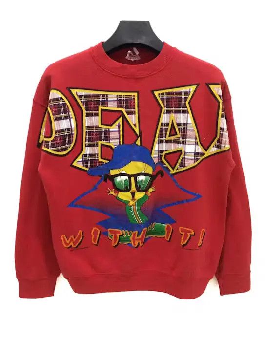Cartoon Network × Vintage × Warner Bros Vintage Tweety Hip Hop Fashion Sweatshirt Size US M / EU 48-50 / 2 - 1 Thumbnail