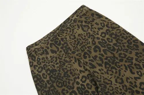Jean Loose casual punk washed workwear leopard print jeans y2k Size US 32 / EU 48 - 5 Thumbnail