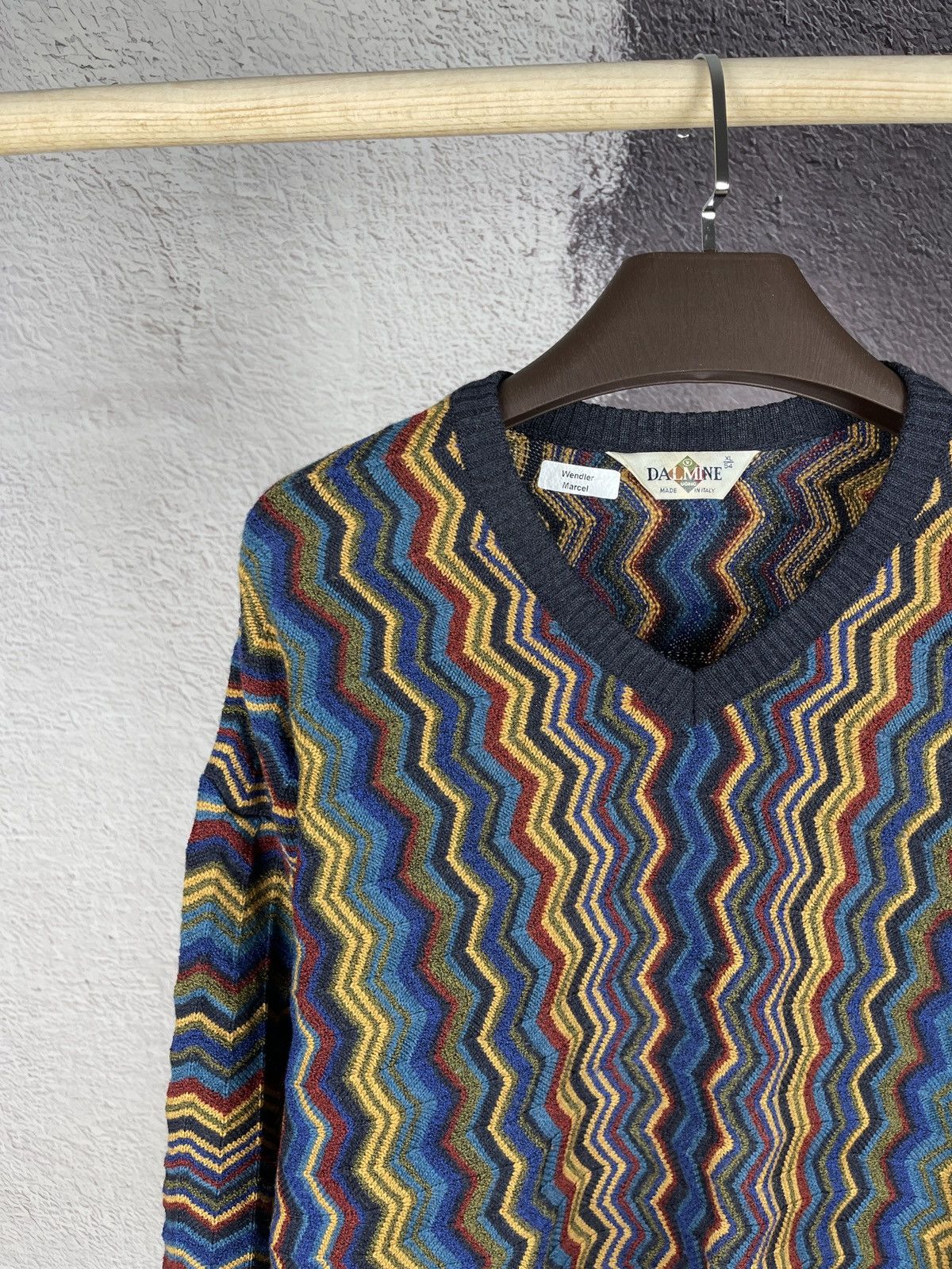 Dalmine Dalmine vintage cable knit coloured sweater coogi style wool Size US XL / EU 56 / 4 - 3 Thumbnail