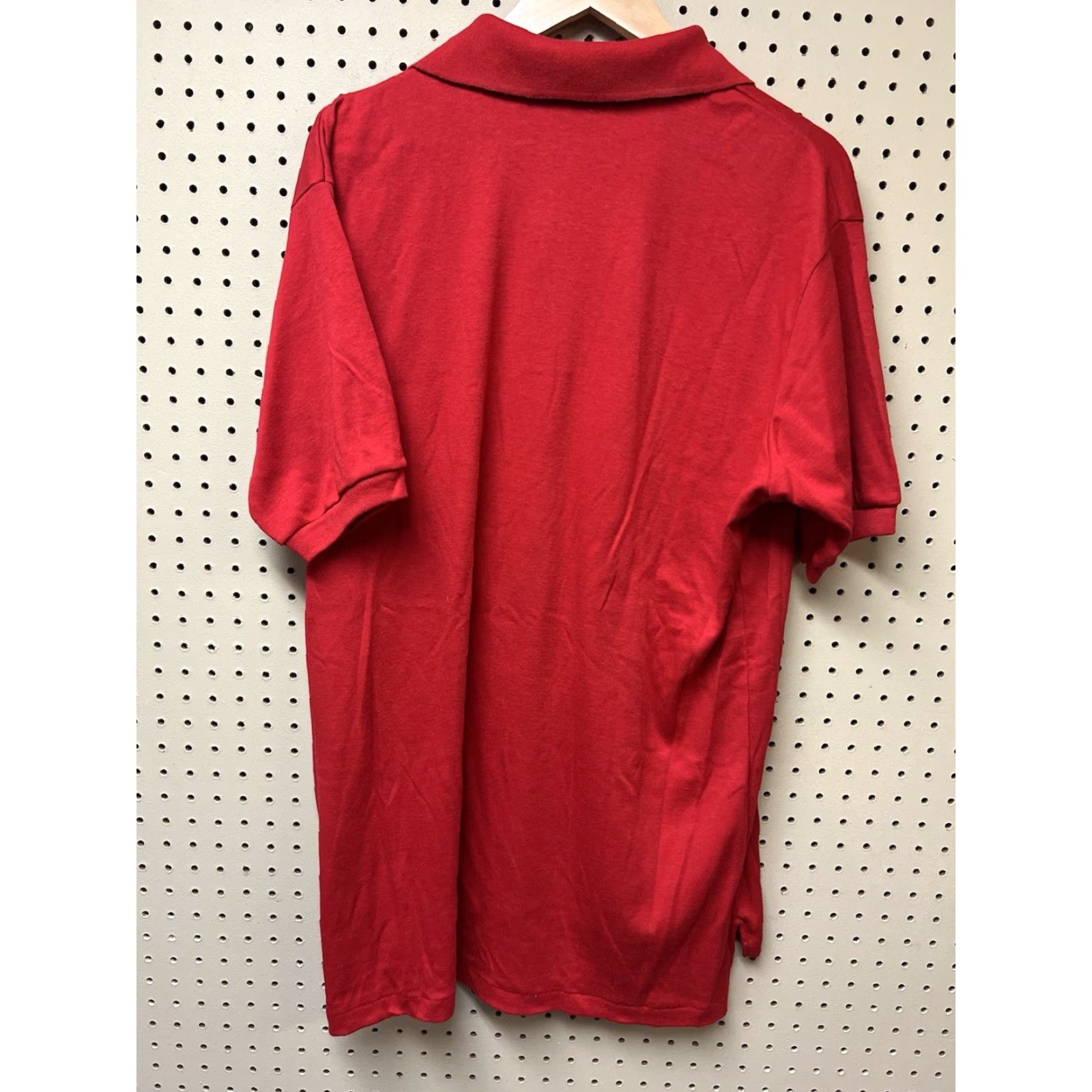 Vintage VINTAGE Whang 2XL Red Cotton Blend Polo Shirt Short Sleeve Collared USA Made Men's Classic Basketball Shirt Single Stitch 90s? Size US XXL / EU 58 / 5 - 2 Thumbnail