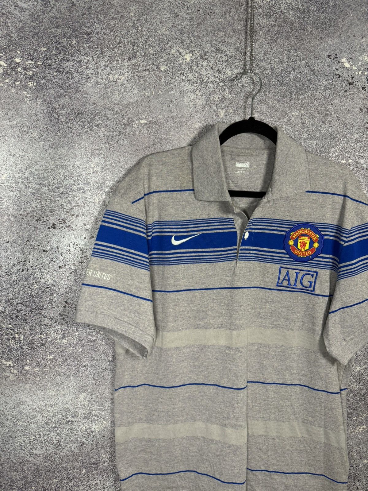 Nike × Vintage Vintage Manchester United Pre Match Nike Polo Tee Size US XL / EU 56 / 4 - 3 Thumbnail