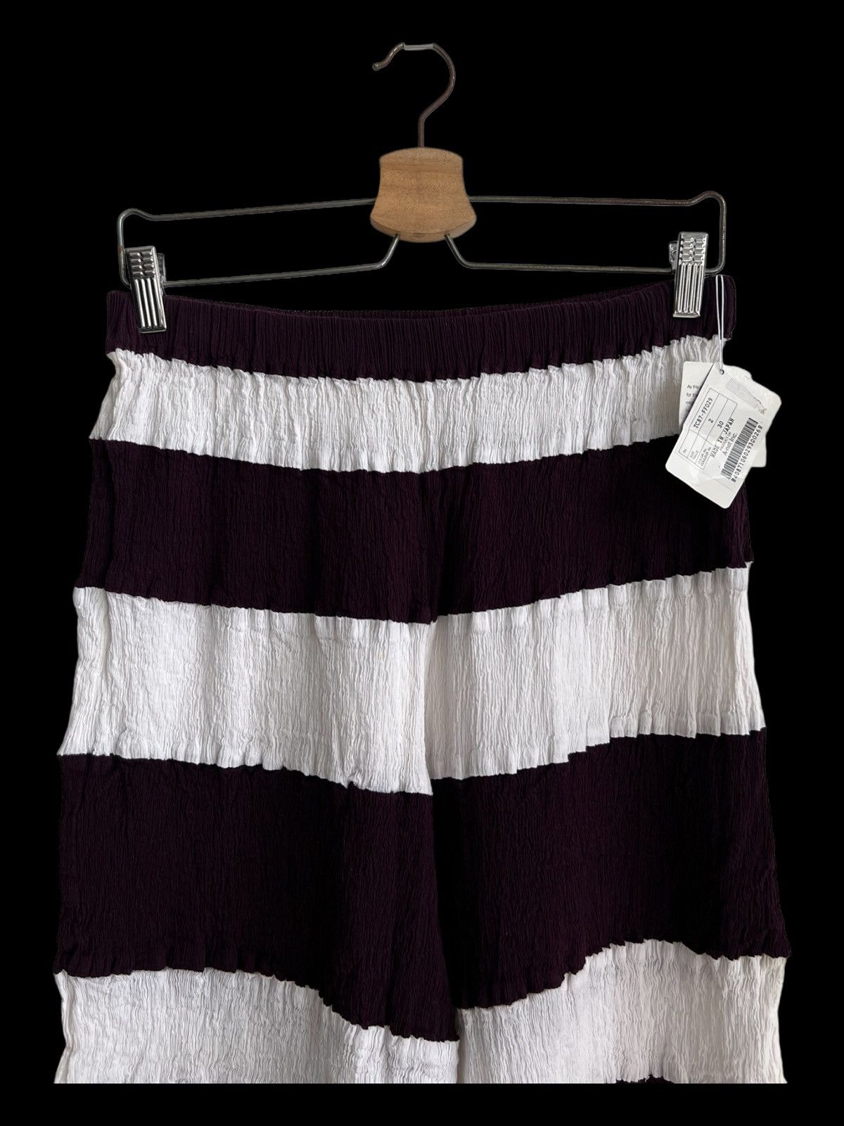 Issey Miyake Miyake TC Pleated Prisoner Striped Wide Leg Stretch Pants Size US 30 / EU 46 - 4 Thumbnail