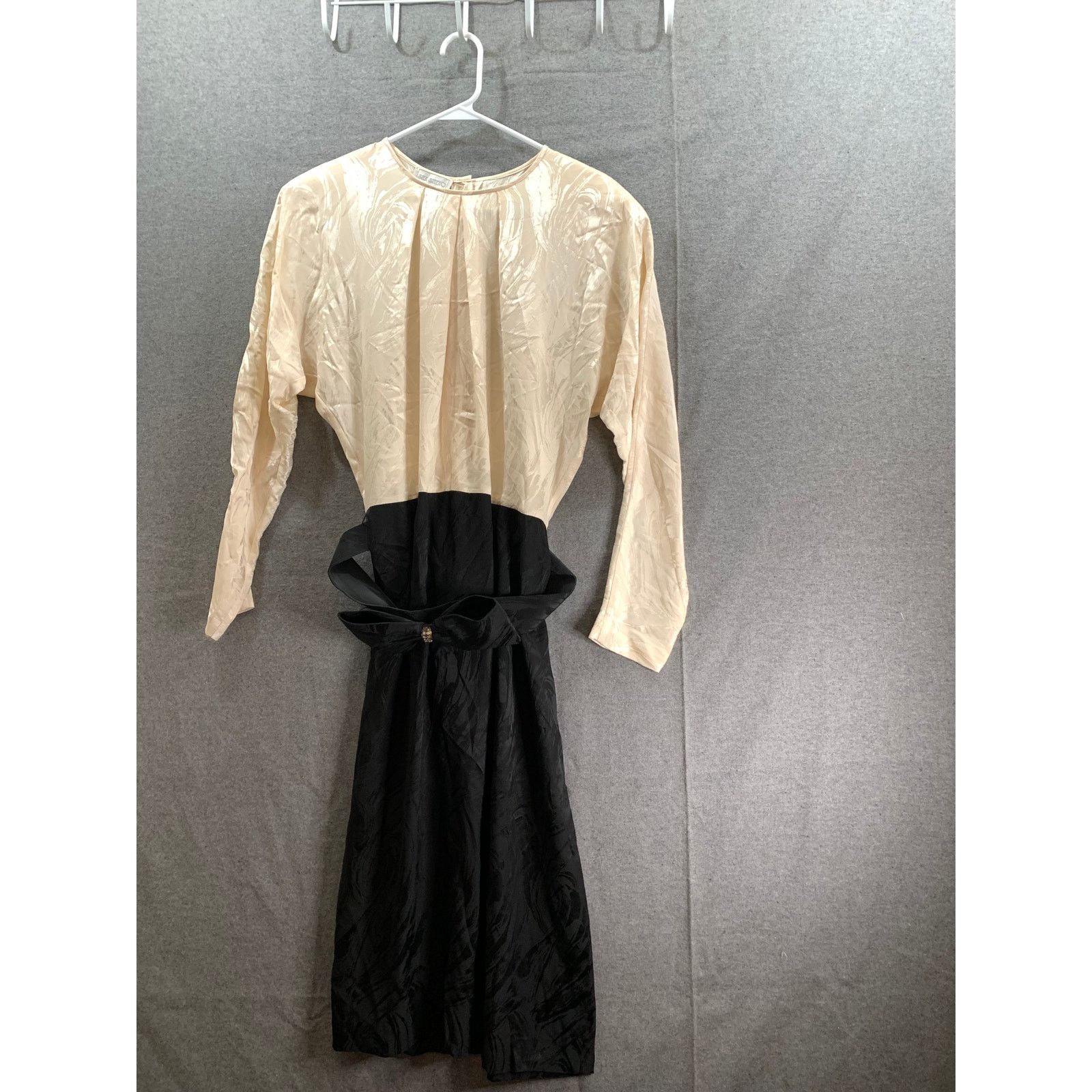 Other Silk Studio Women Silk Dress Size 14 Cream and Black Size XL / US 12-14 / IT 48-50 - 1 Thumbnail