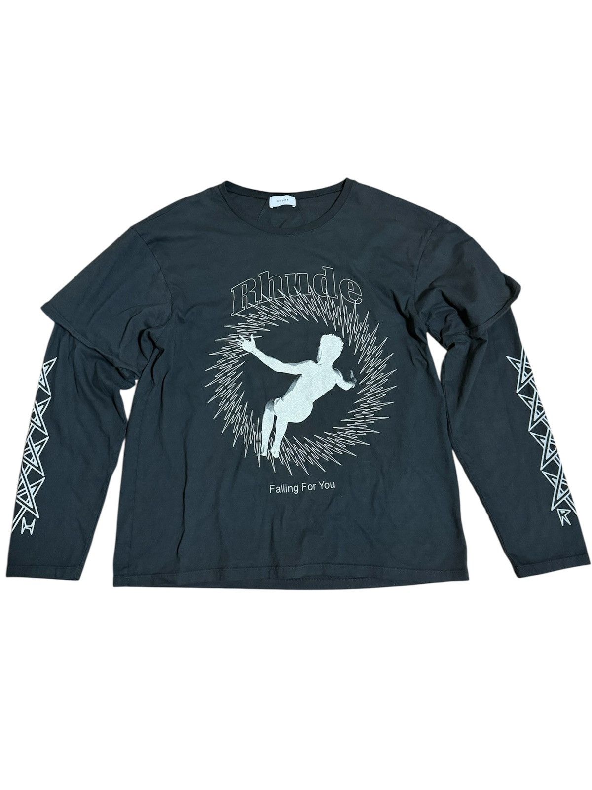 Rhude 🔥Rhude 'Falling For You' Long Sleeve Graphic Print T-Shirt Size US L / EU 52-54 / 3 - 1 Thumbnail