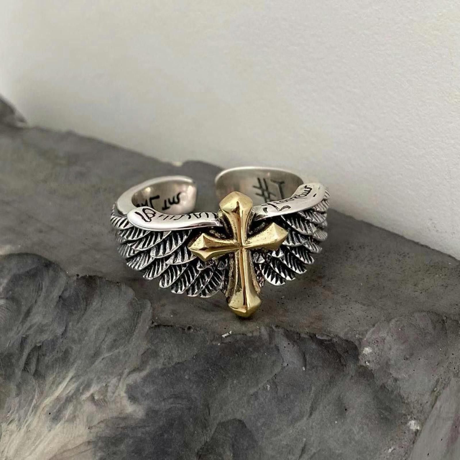 Jewelry CROSS Gold Plated Ring Size ONE SIZE - 1 Thumbnail