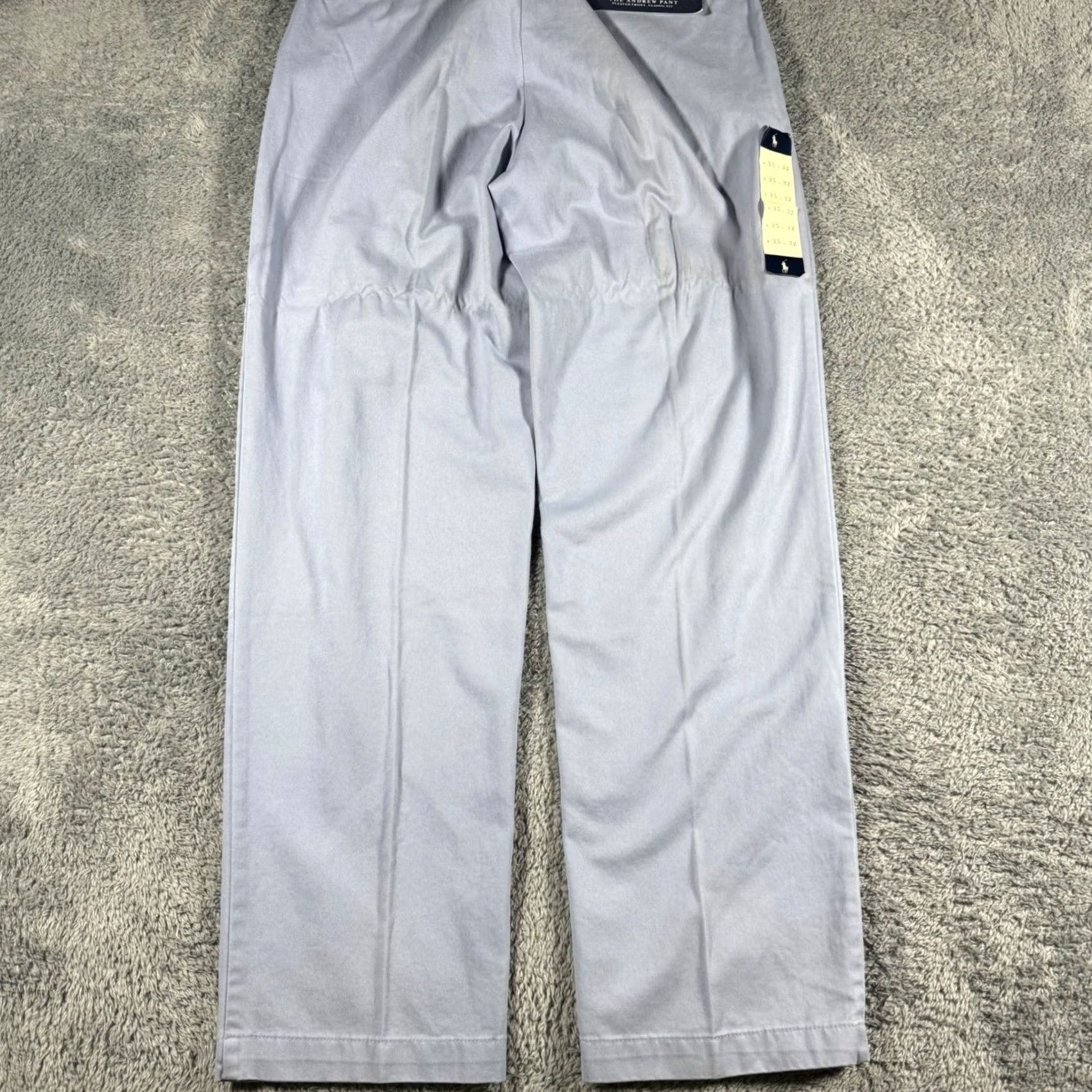 Polo Ralph Lauren Polo Ralph Lauren The Andrew Pant Pant Mens 35x32 Blue Chino Classic Pleated 35 Regular NWT Flaw Size US S / EU 44-46 / 1 - 7 Thumbnail