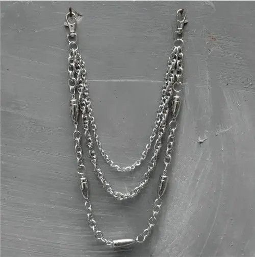 Jewelry 3 layers Punk Long Metal Wallet Belt Chain Size ONE SIZE - 3 Thumbnail