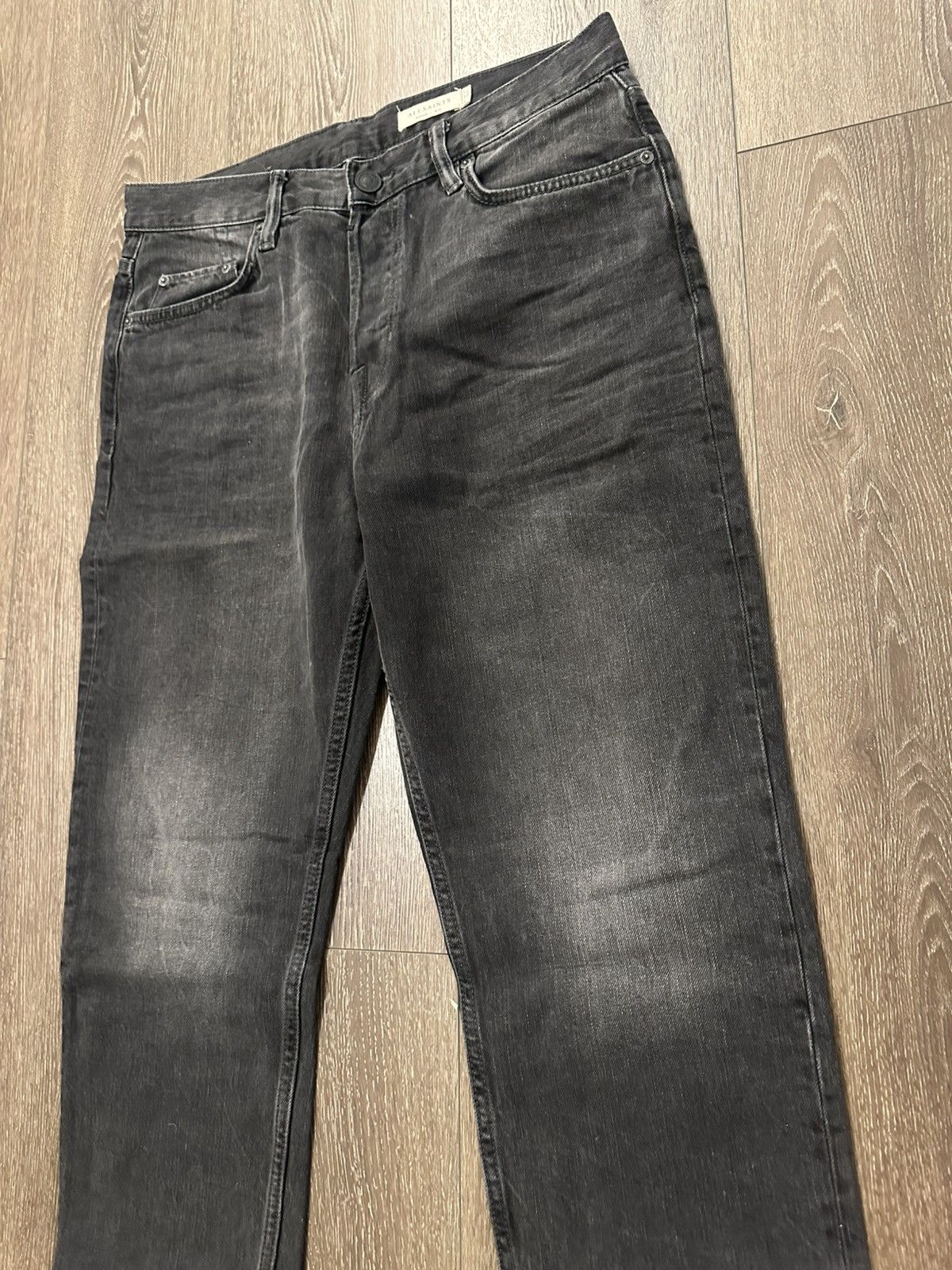 Allsaints Allsaints washed black taper jeans 31 Size US 30 / EU 46 - 4 Thumbnail