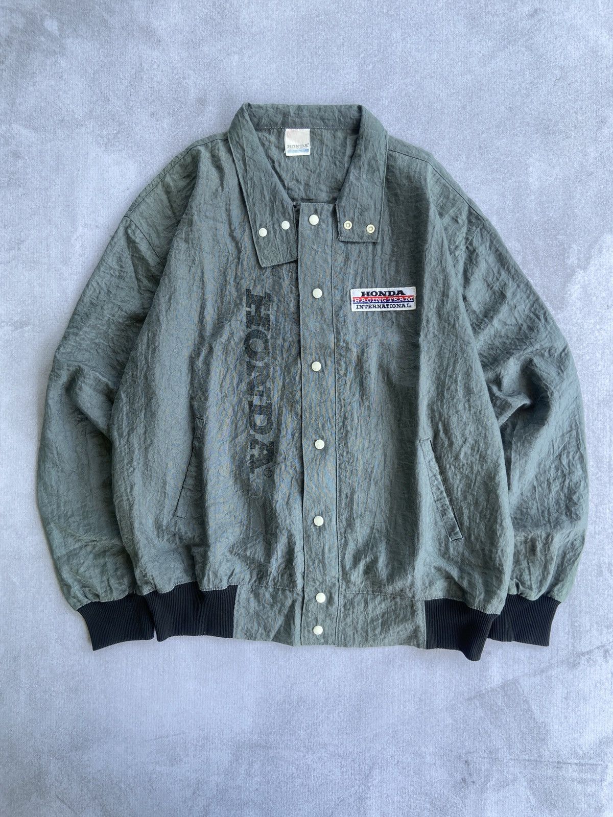 Honda Vintage 80s Honda Recing team international nylon jacket Size US L / EU 52-54 / 3 - 1 Thumbnail