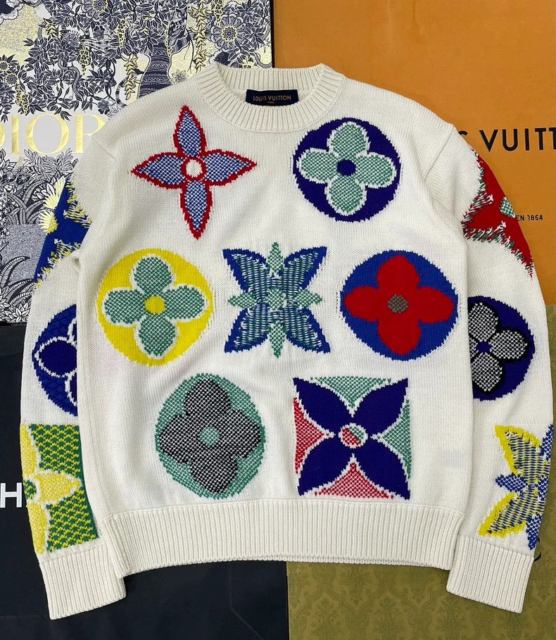Louis Vuitton Louis Vuitton White three-flower sweater Size US XS / EU 42 / 0 - 1 Thumbnail
