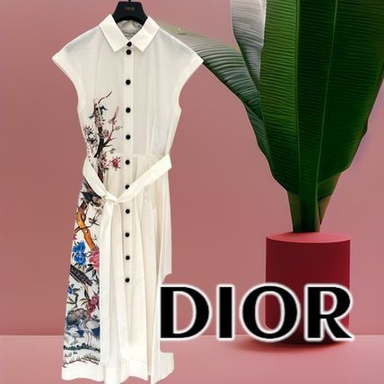 image of Dior O1W1Db10124 Dress In White, Women's (Size Medium)