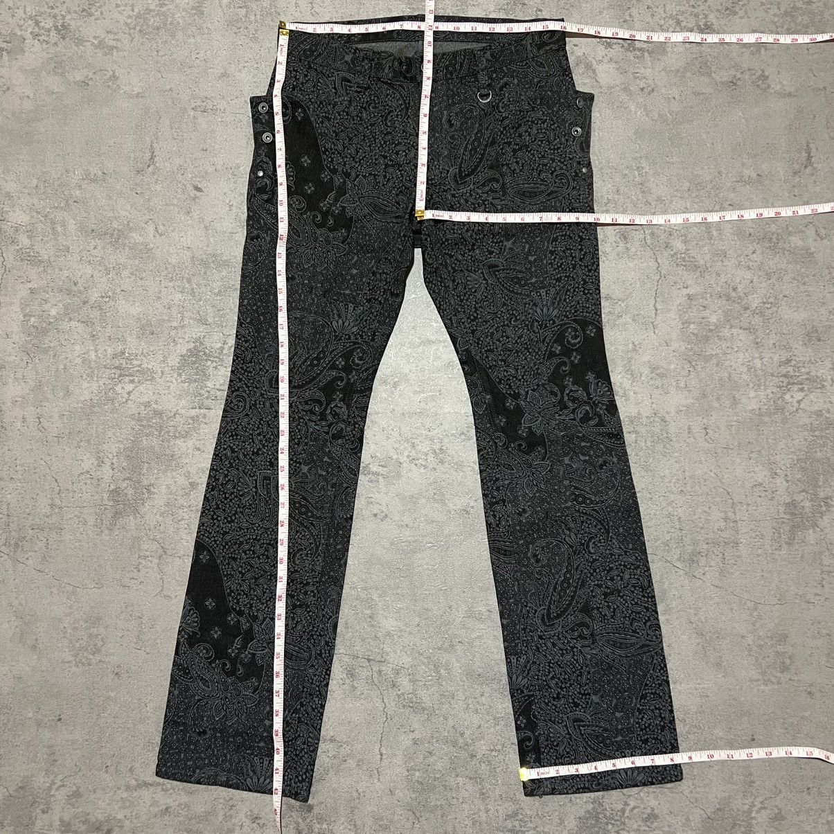 Japanese Brand Nicole Club for Men Paisley Graphic Bootcut Jeans Size US 32 / EU 48 - 10 Thumbnail