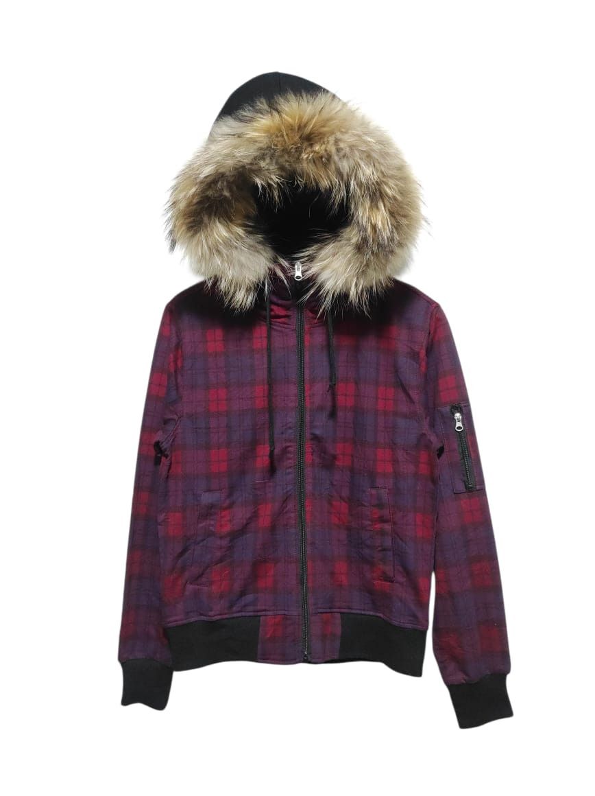 Hysteric Glamour Euroyal plaid zip fur hoodie Size US M / EU 48-50 / 2 - 1 Thumbnail