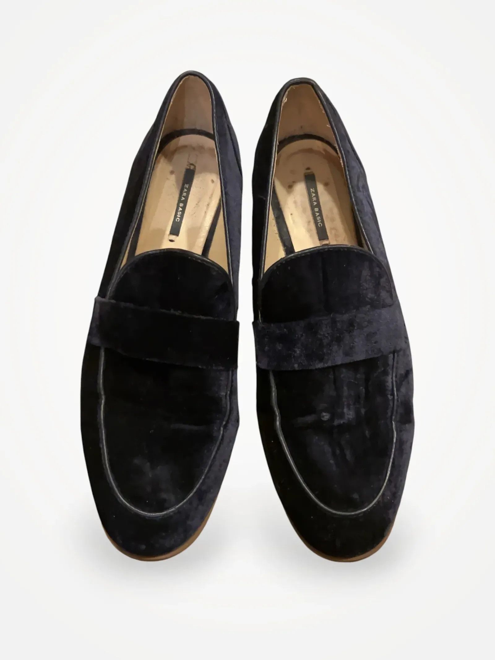 Zara Zara Velvet Loafers Size US 10 / IT 40 - 1 Thumbnail