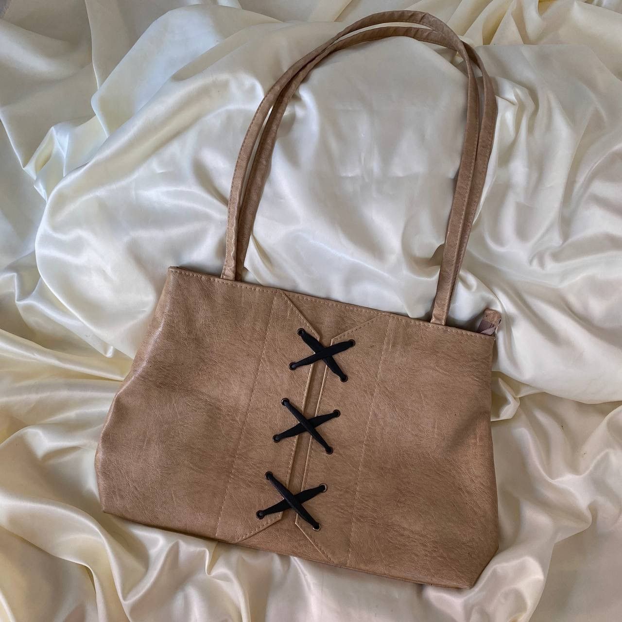 Vintage Beige Coquette Shoulder Bag, Women's