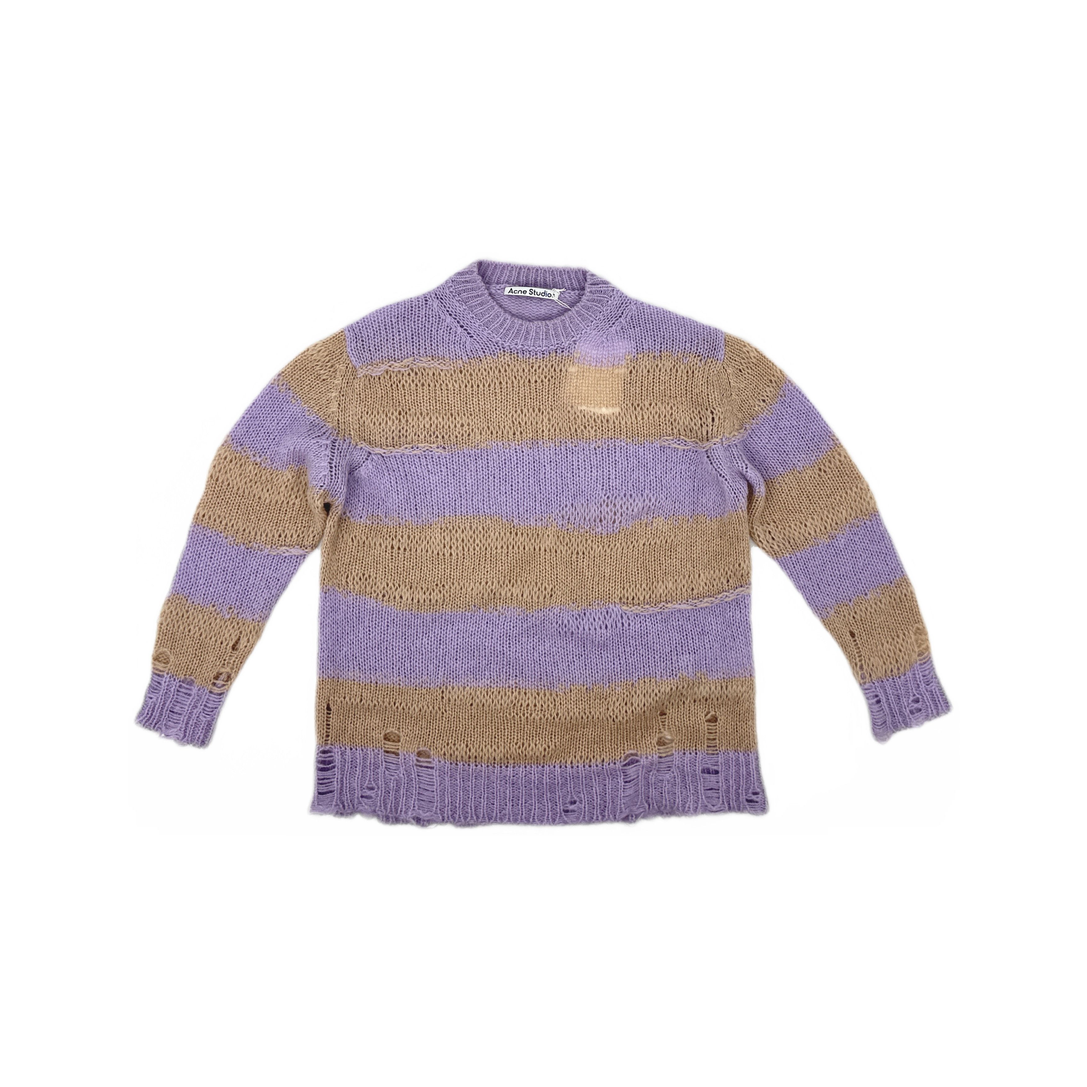 Acne Studios Acne Studios Striped Distressed Sweater XXS Size XXS / US 00 / IT 34 - 1 Thumbnail