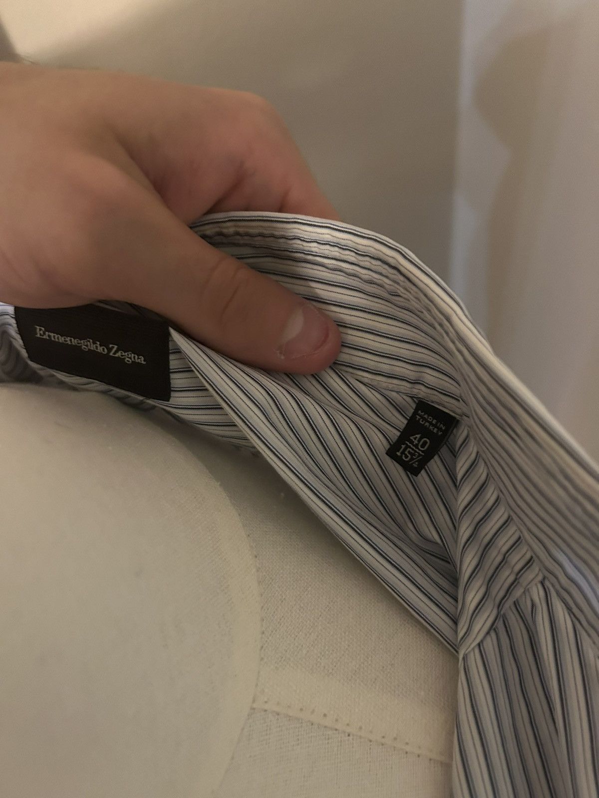 Ermenegildo Zegna Ermenegildo Zegna Striped Shirt Size US M / EU 48-50 / 2 - 3 Thumbnail