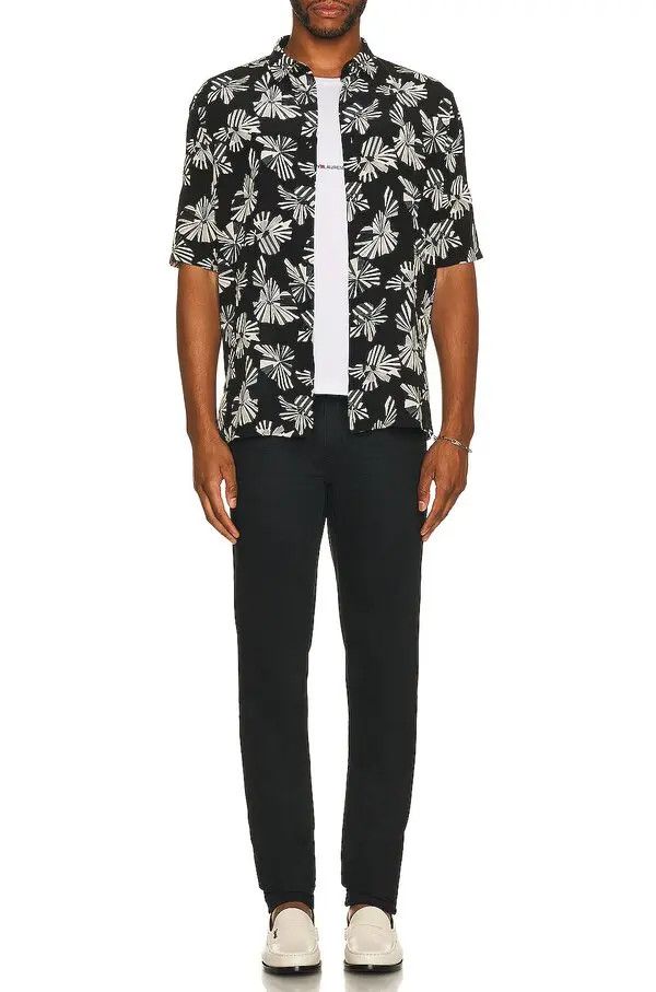 Saint Laurent Paris o1b1hav110425 601070 Shirt Origami Print Silk Black & White Size US S / EU 44-46 / 1 - 4 Thumbnail