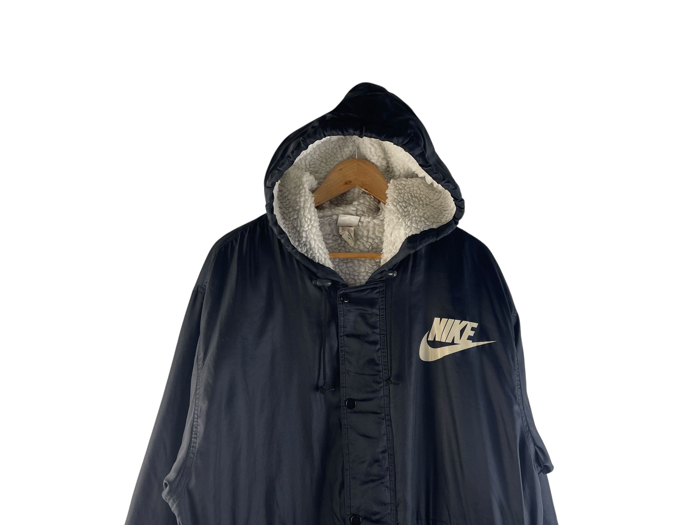 Nike Nike Sherpa Lined Bench Coat Swoosh Back Hoodie Jacket Size US M / EU 48-50 / 2 - 8 Thumbnail