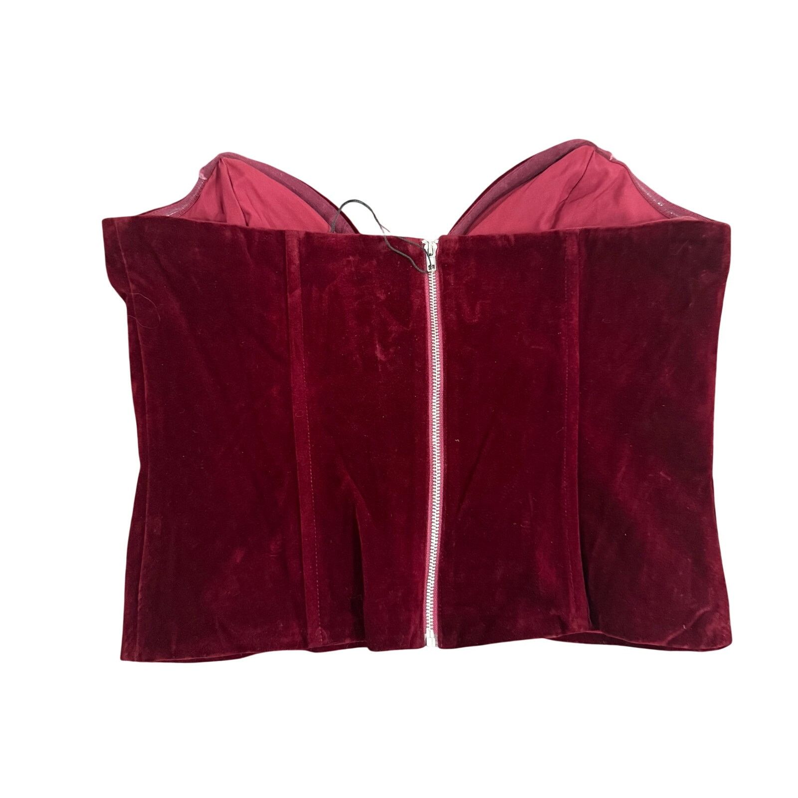 superdown Superdown Eva Sweetheart Top in Oxblood, Size M Size M / US 6-8 / IT 42-44 - 5 Thumbnail