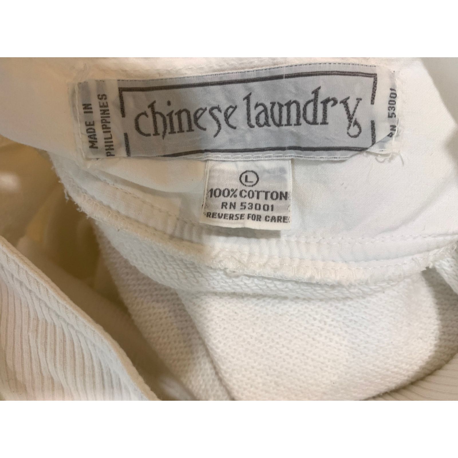 Vintage 80s Boxy Oversized White Crop Sweatshirt | Cotton M Size M / US 6-8 / IT 42-44 - 4 Thumbnail