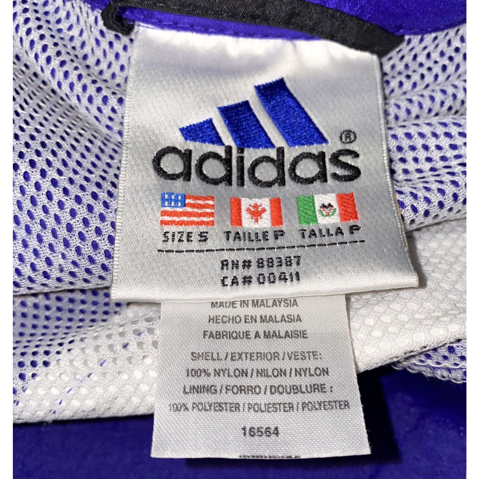 Adidas Adidas Women’s Full Zip Jacket Nylon Purple/White S Womens Regular Size S Size S / US 4 / IT 40 - 6 Thumbnail