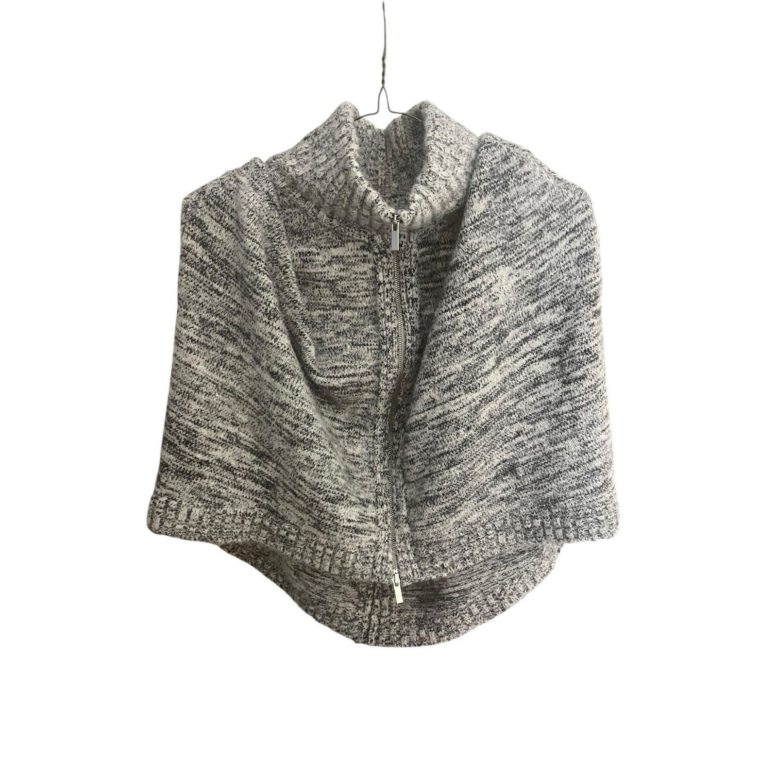 Banana Republic Banana Republic women's L lava grey zip sweater capelet Size L / US 10 / IT 46 - 1 Thumbnail